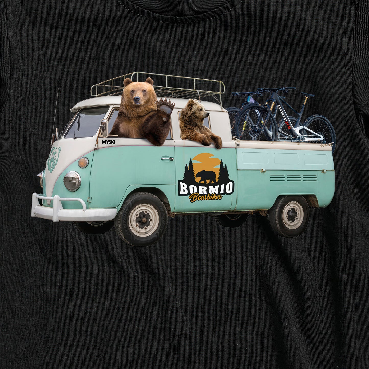T-SHIRT UOMO BEAR-016-M-NERO