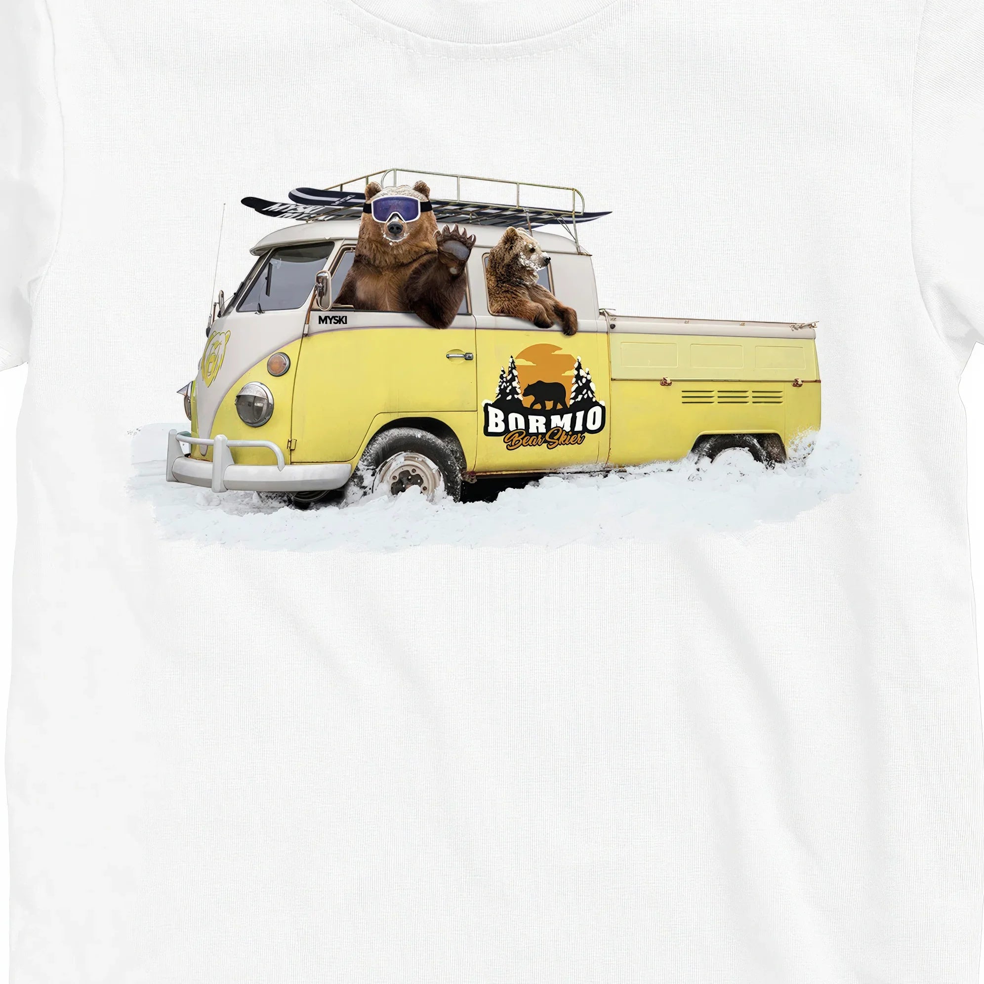 T-SHIRT UOMO BEAR-054-M BIANCO