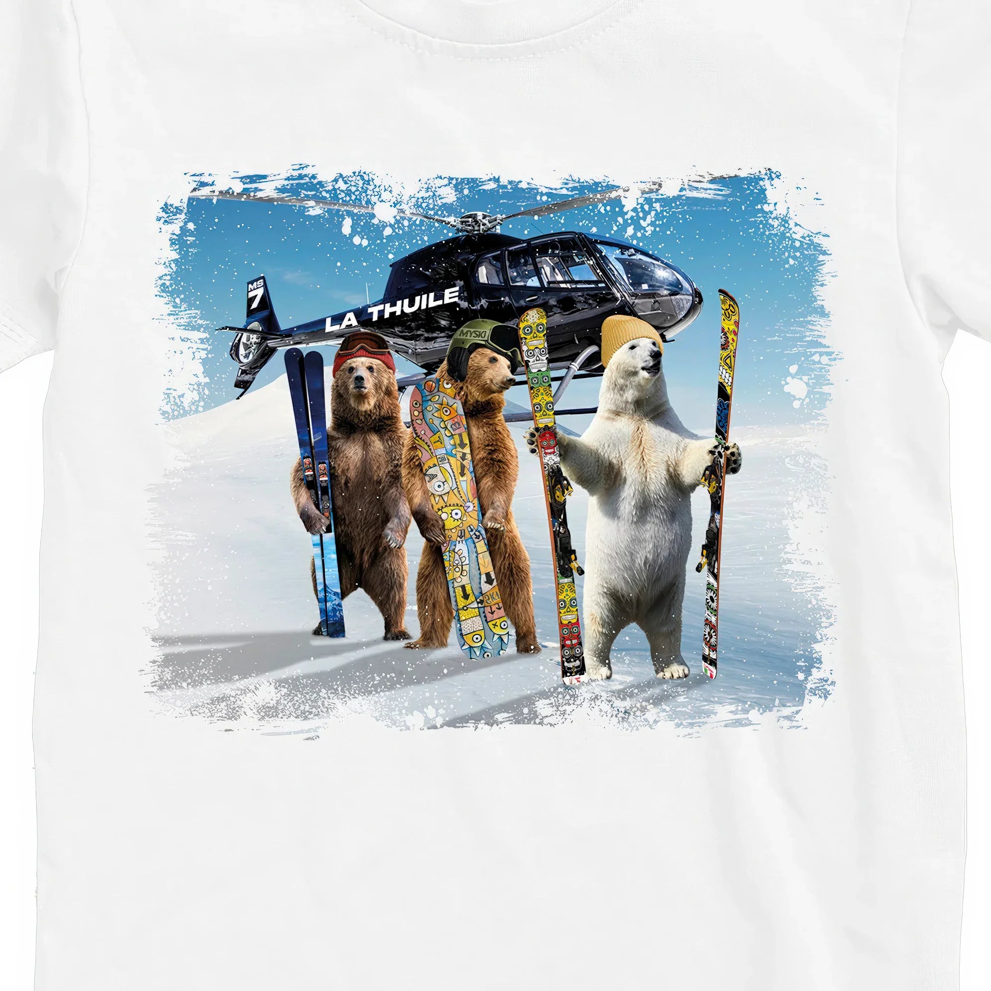 T-SHIRT JUNIOR BEAR-057-JM BIANCO