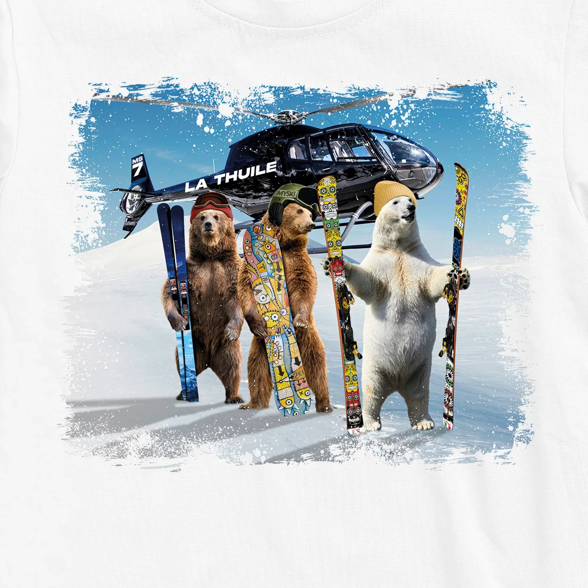 T-SHIRT UOMO BEAR-057-M BIANCO