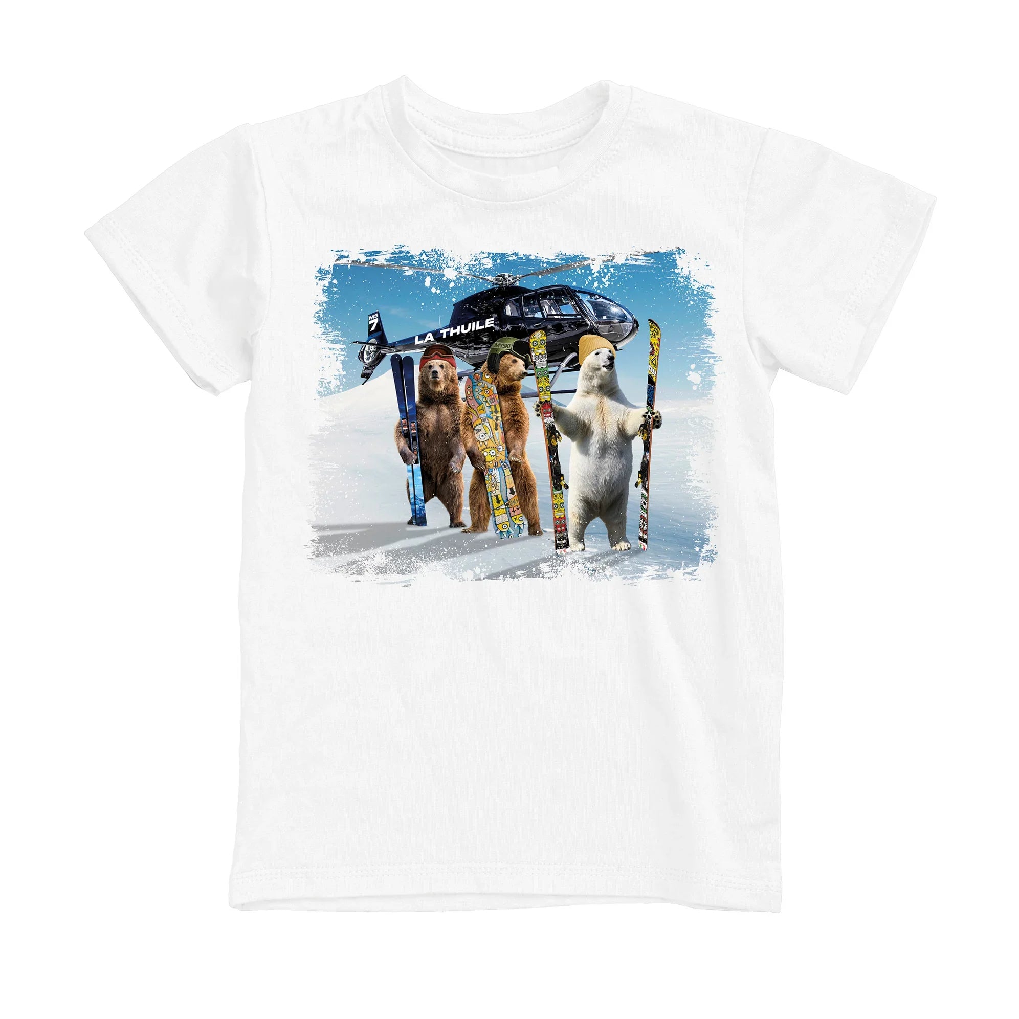 T-SHIRT UOMO BEAR-057-M BIANCO