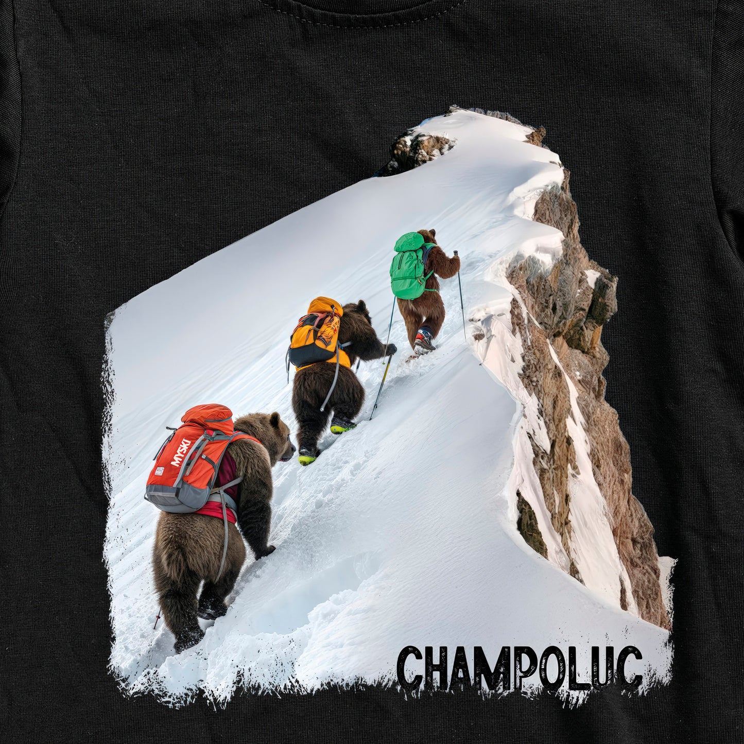 T-SHIRT UOMO BEAR-064-M NERO