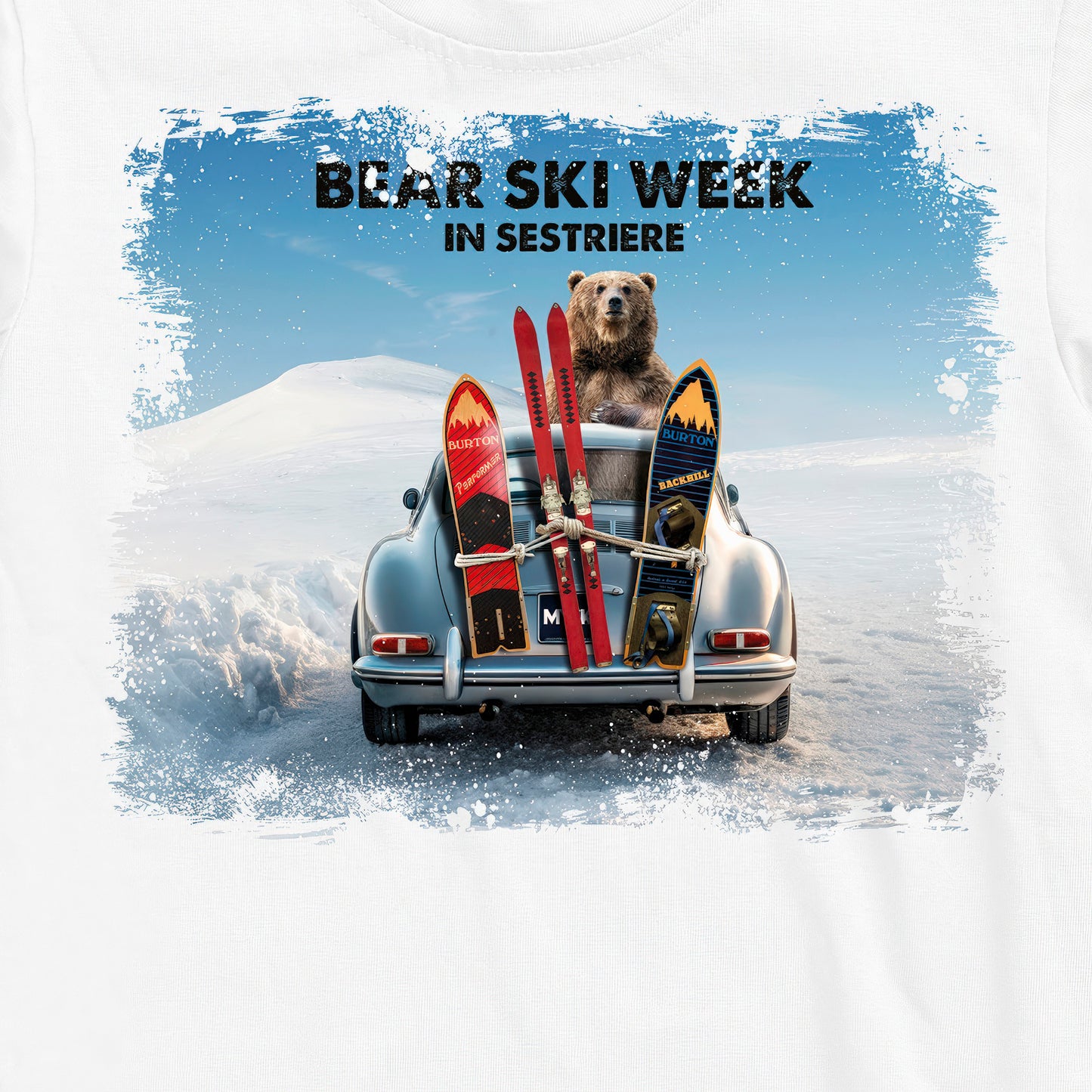 T-SHIRT UOMO BEAR-065-M BIANCO