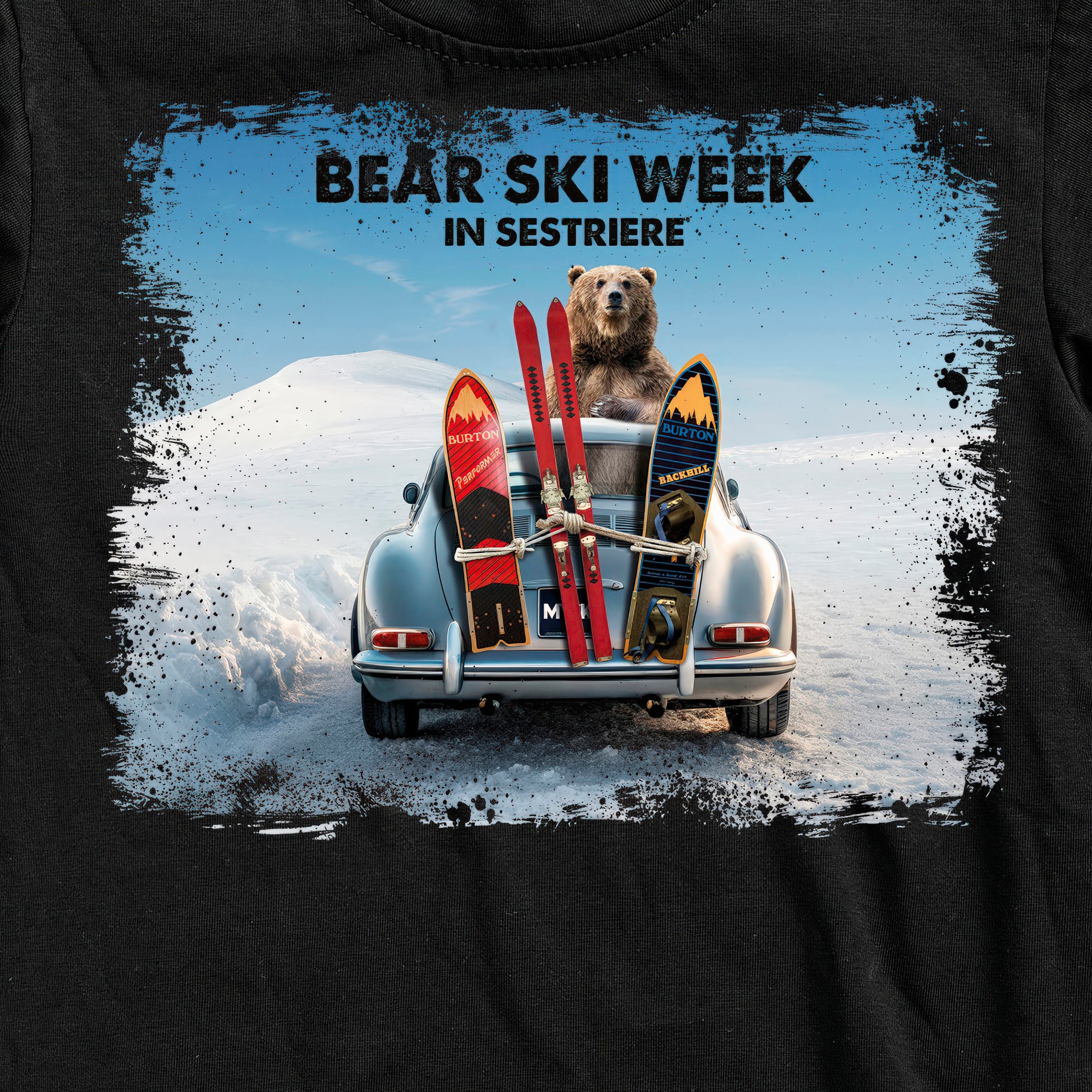 T-SHIRT UOMO BEAR-065-M NERO