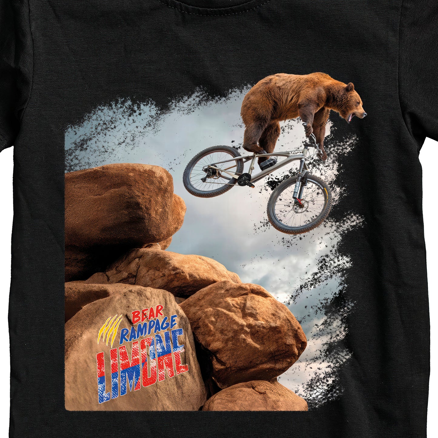 T-SHIRT UOMO BEAR-070-M NERO