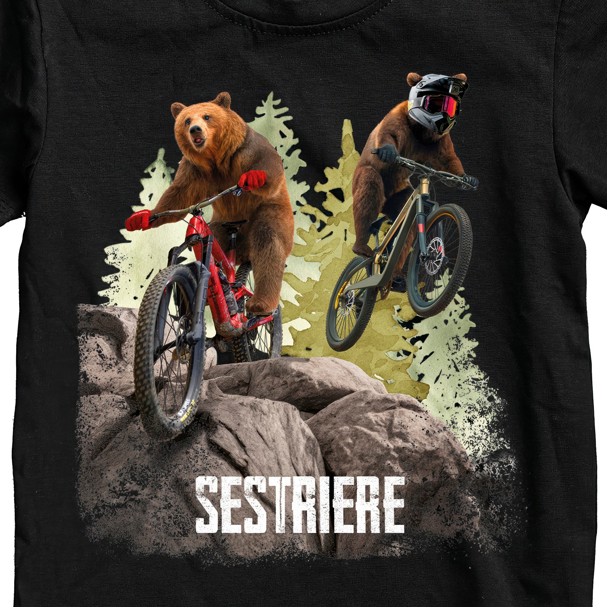 T-SHIRT JUNIOR BEAR-072-JM NERO