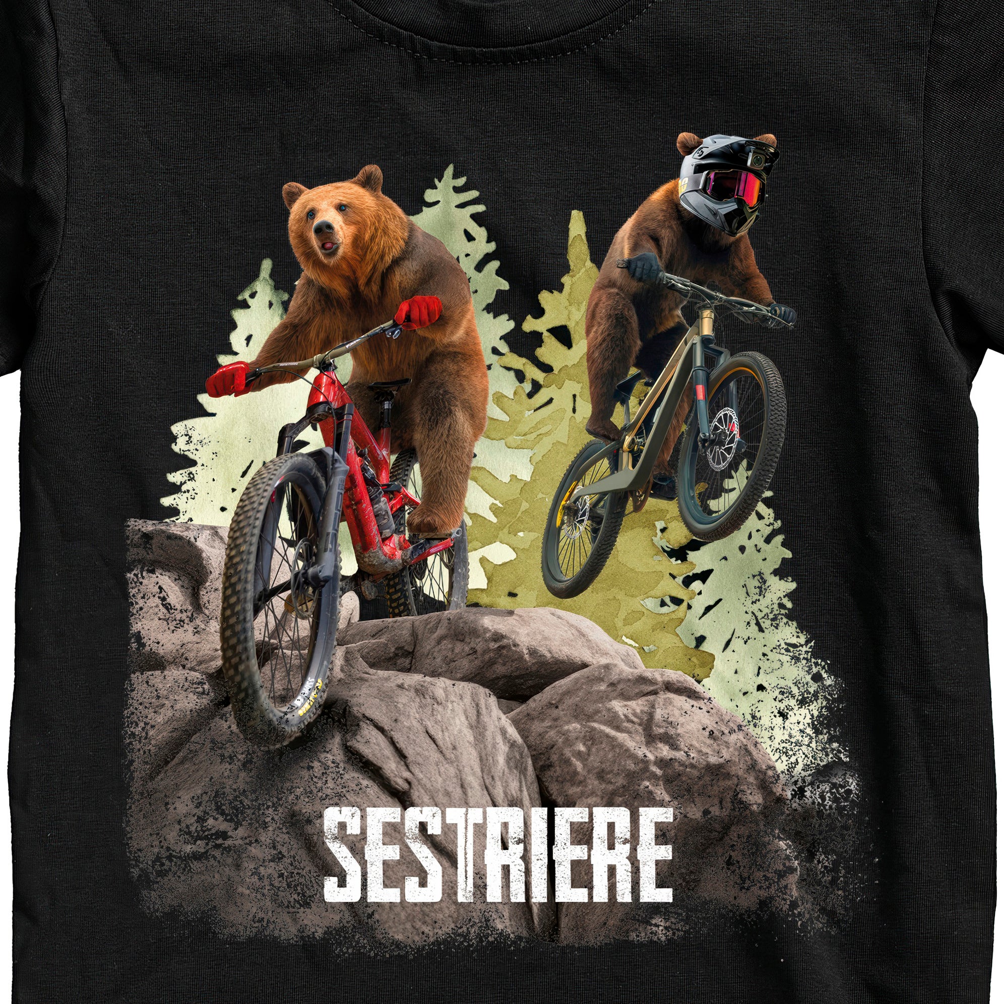 T-SHIRT UOMO BEAR-072-M NERO