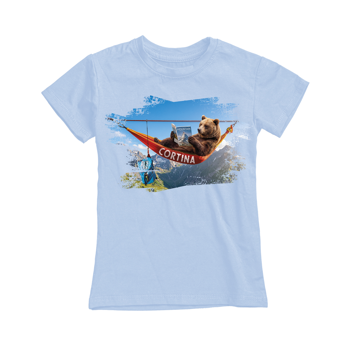 T-shirt bambino BEAR-123-JM AZZURRO