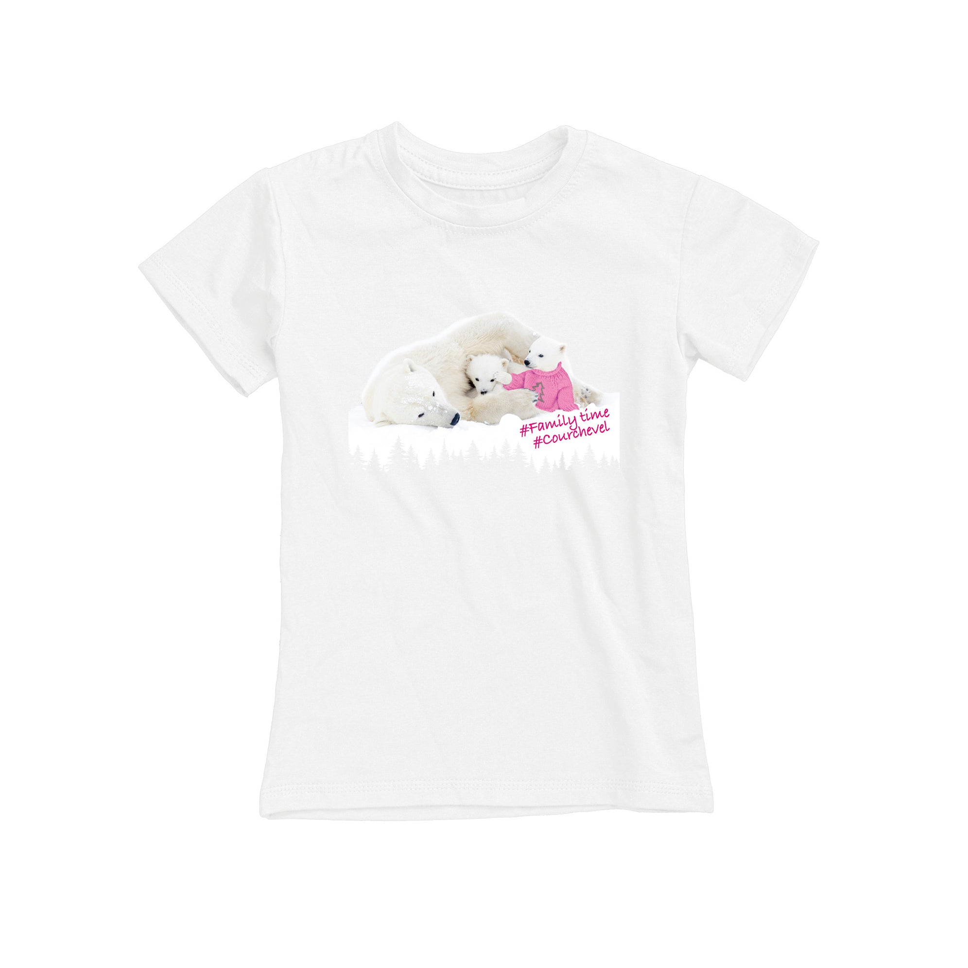 T-SHIRT JUNIOR BEAR-201-JF BIANCO