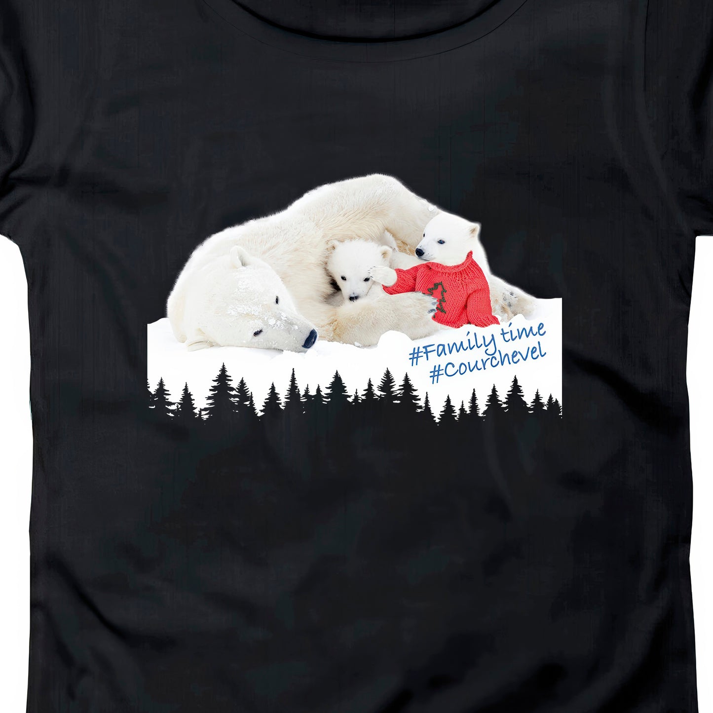 T-SHIRT DONNA BEAR-201-W NERO