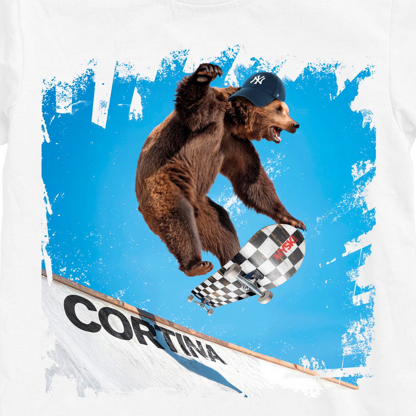 T-SHIRT UOMO BEAR-300-M BIANCO