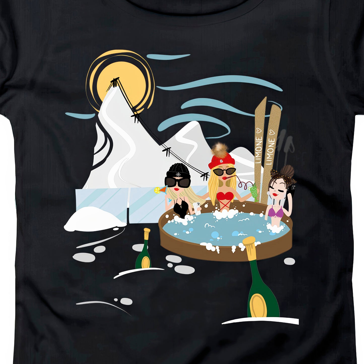 T-SHIRT DONNA GGIRL-001-W NERO