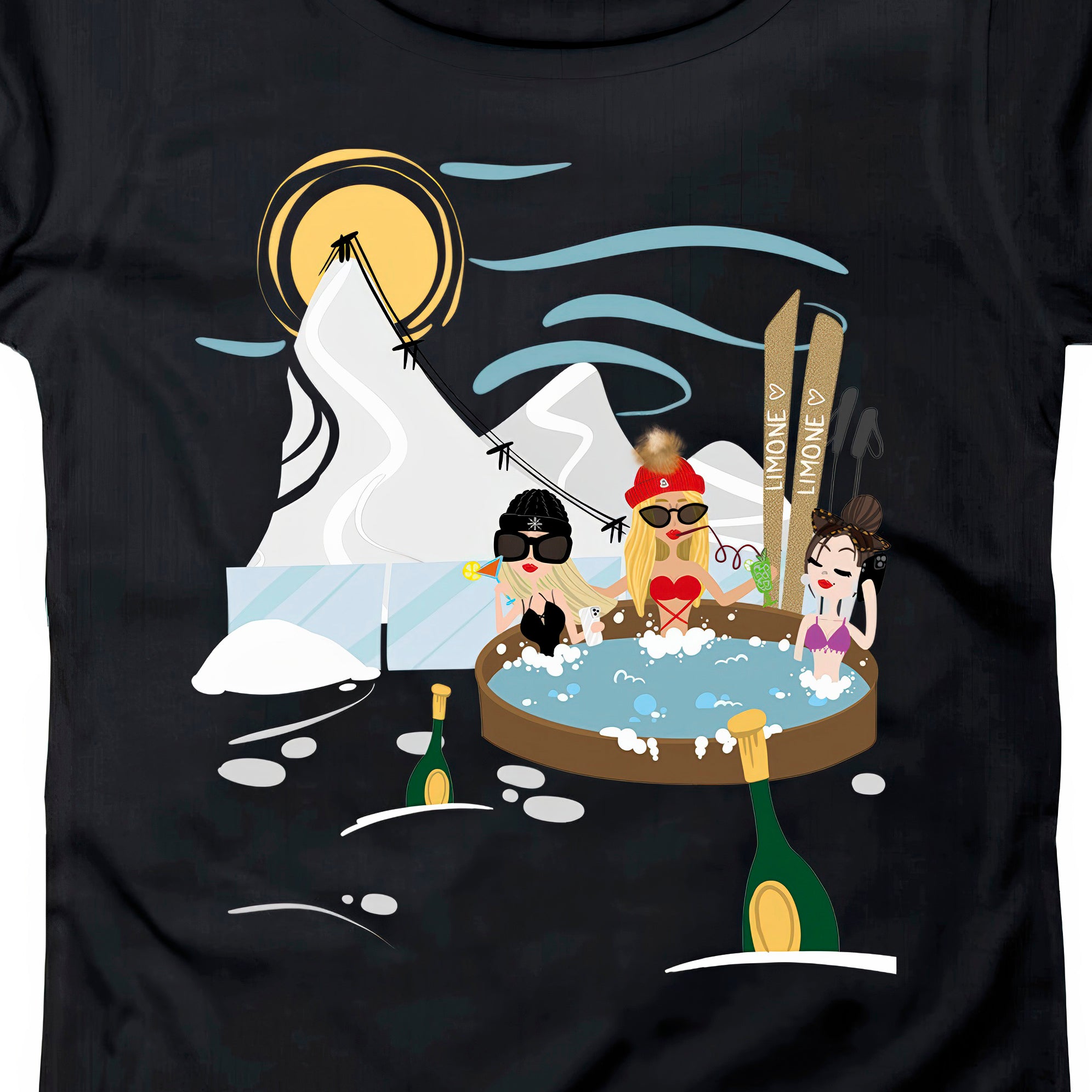 T-SHIRT DONNA GGIRL-001-W NERO