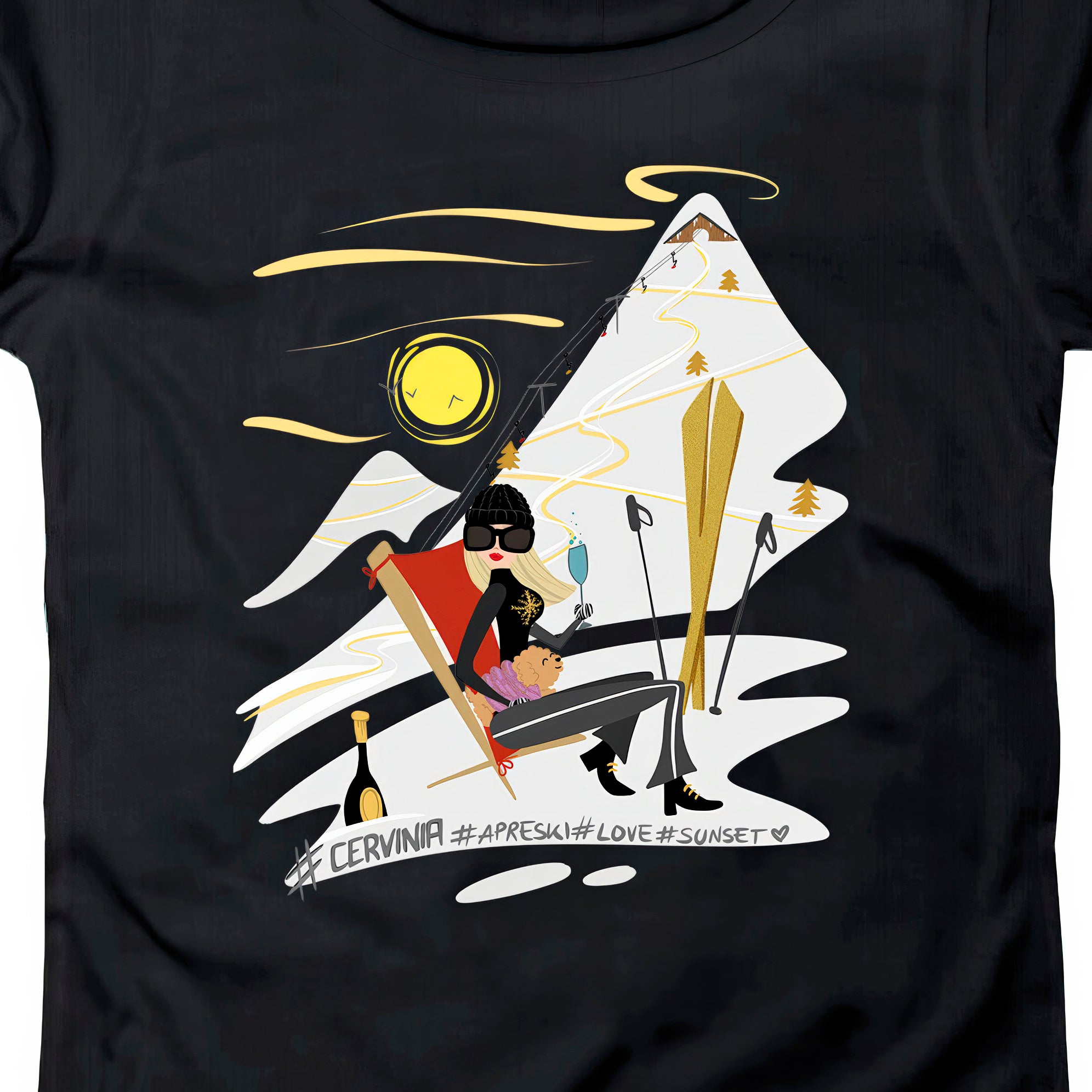 T-SHIRT DONNA GGIRL-003-W NERO