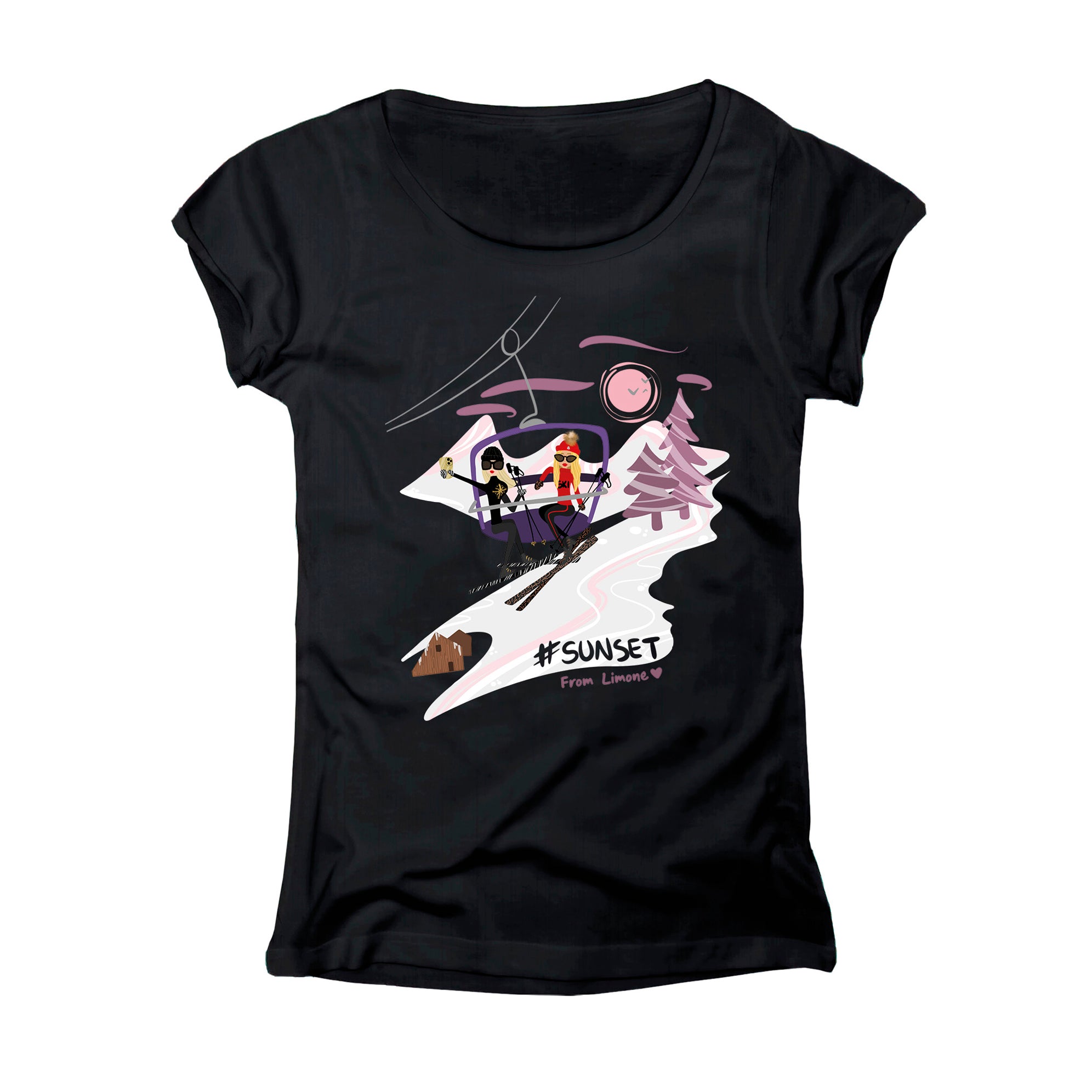 T-SHIRT DONNA GGIRL-004-W NERO