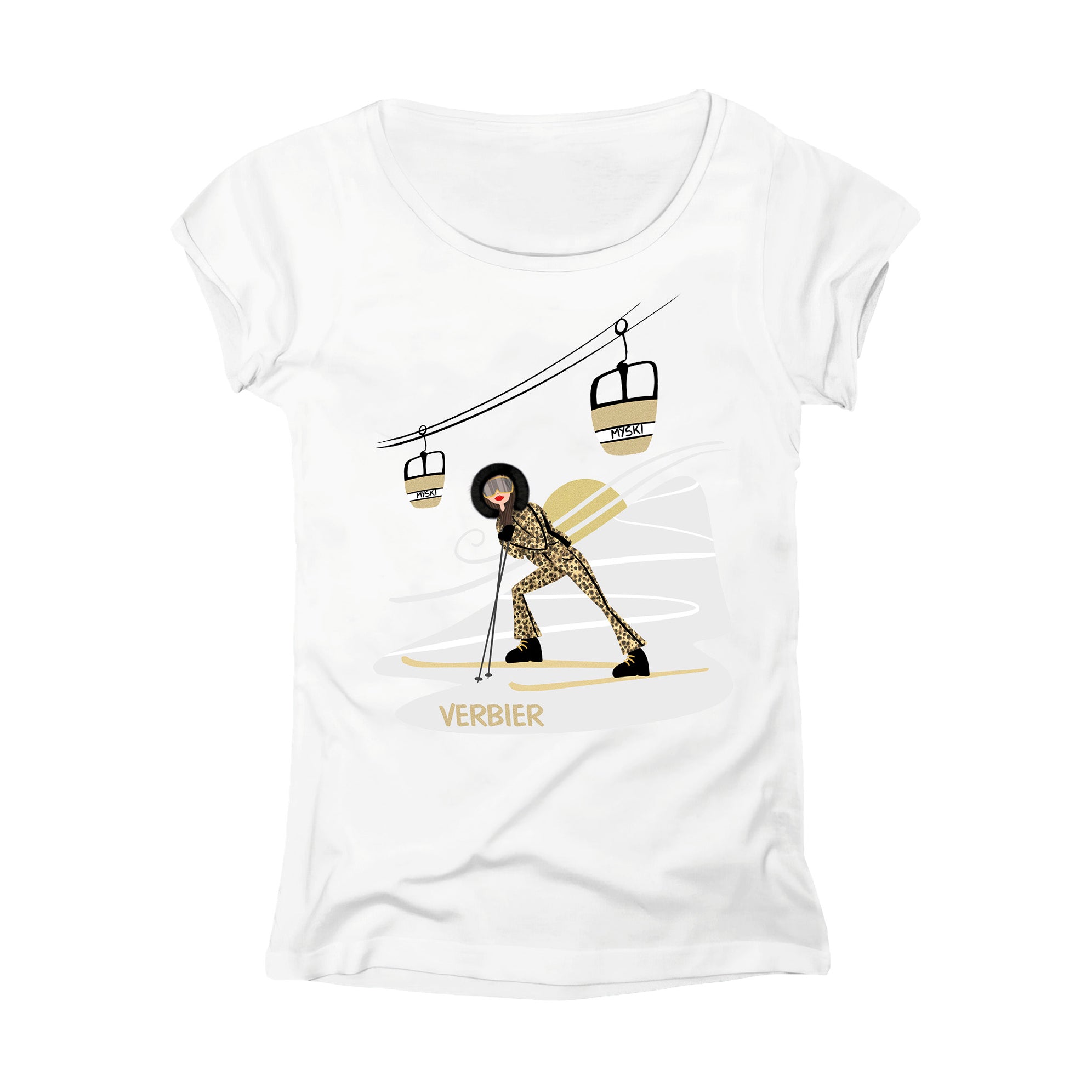 T-SHIRT DONNA GGIRL-021-W BIANCO