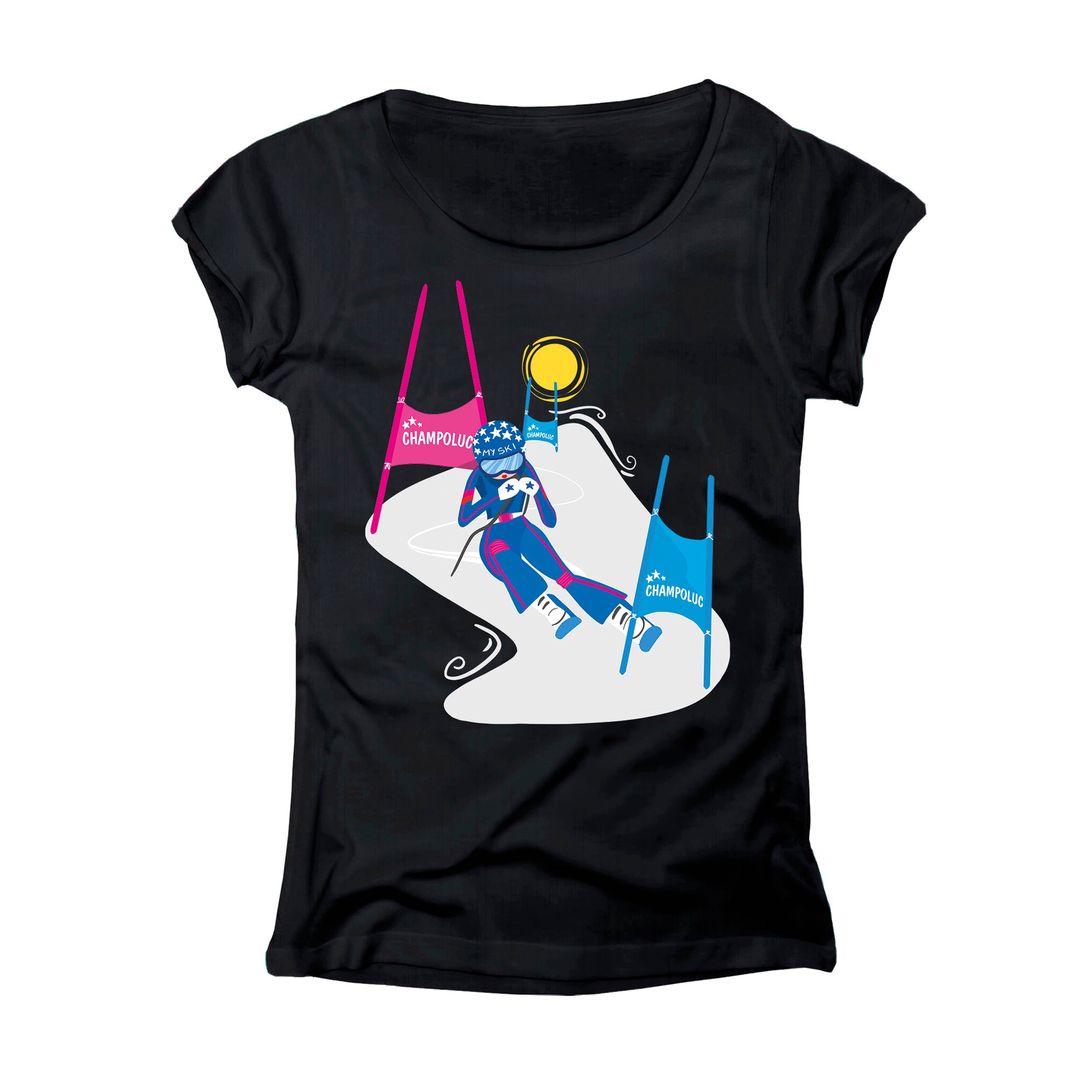 T-SHIRT DONNA GGIRL-024-W NERO