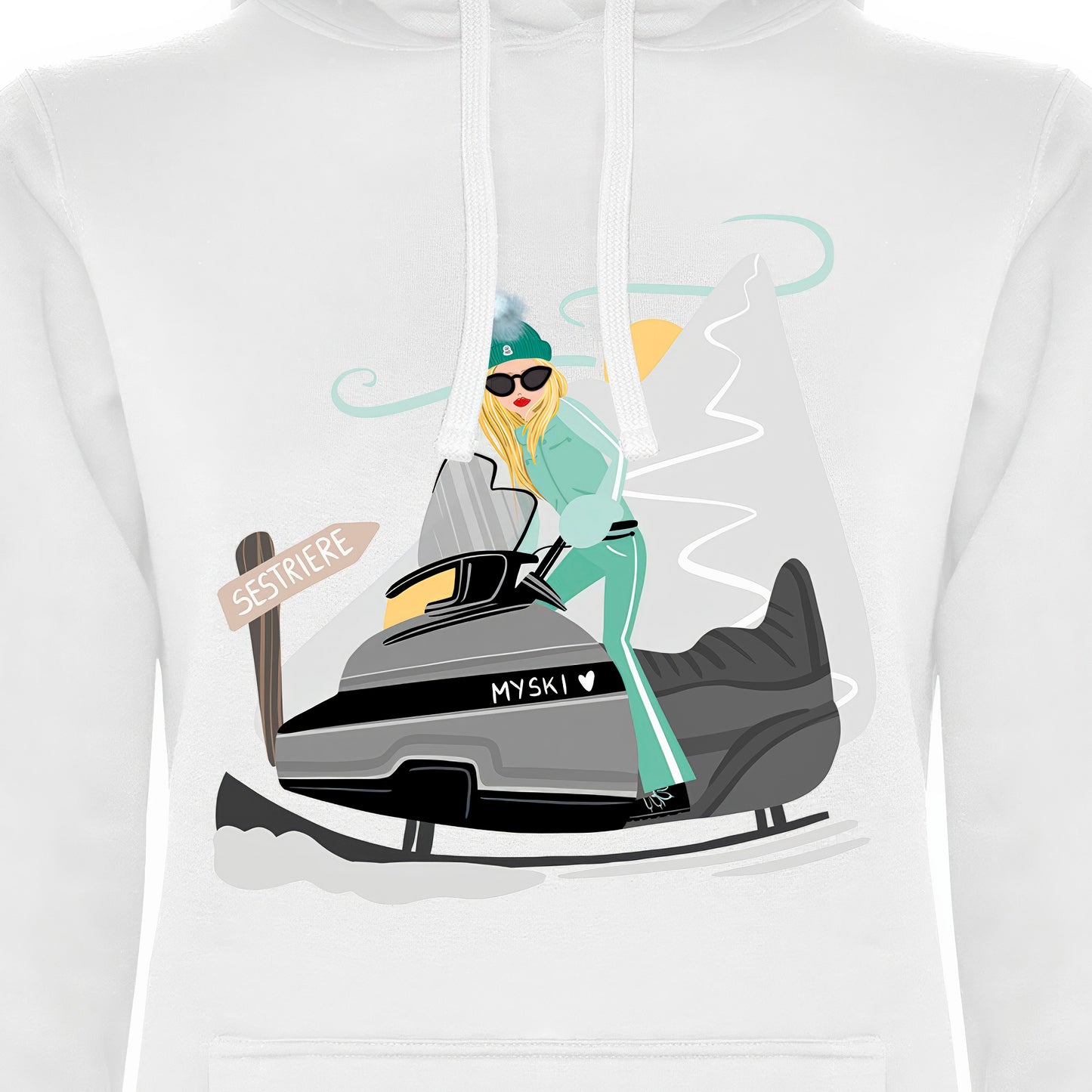 FELPA DONNA GGIRL-027-W-FE BIANCO