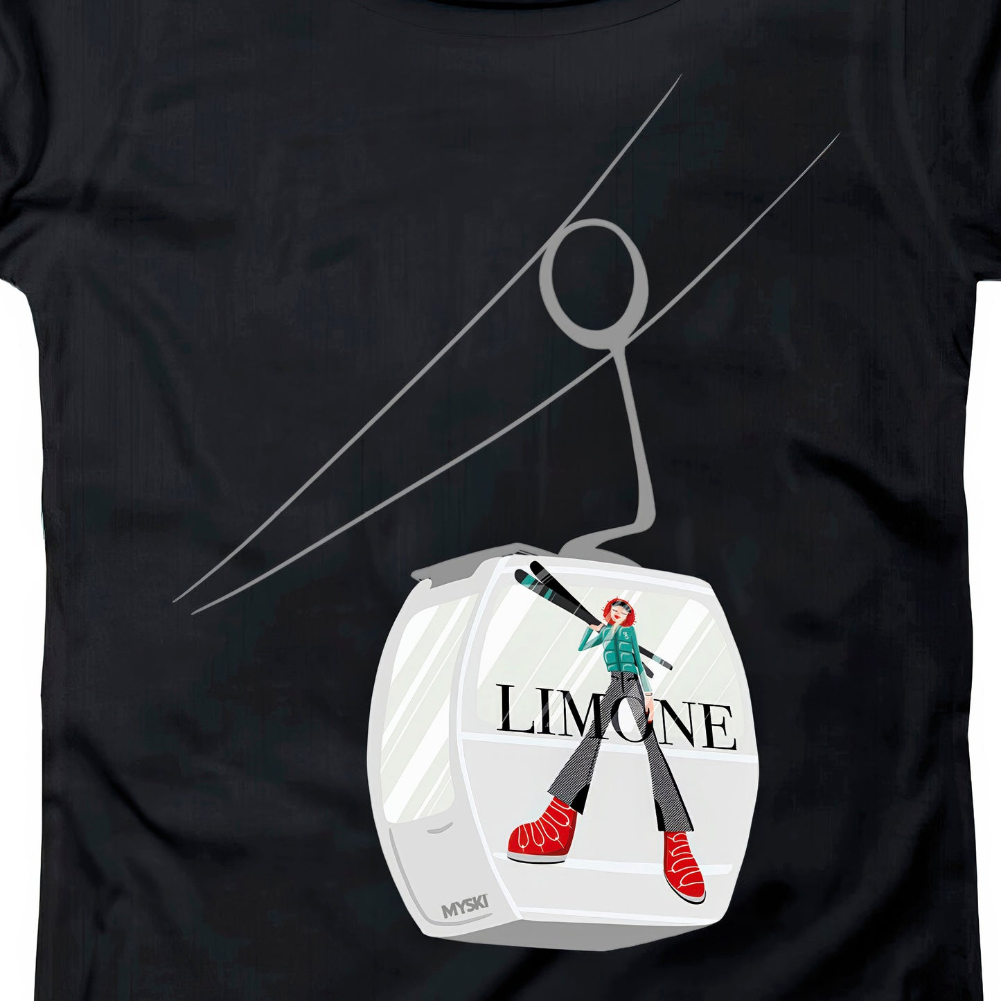 T-SHIRT DONNA GGIRL-031-W NERO