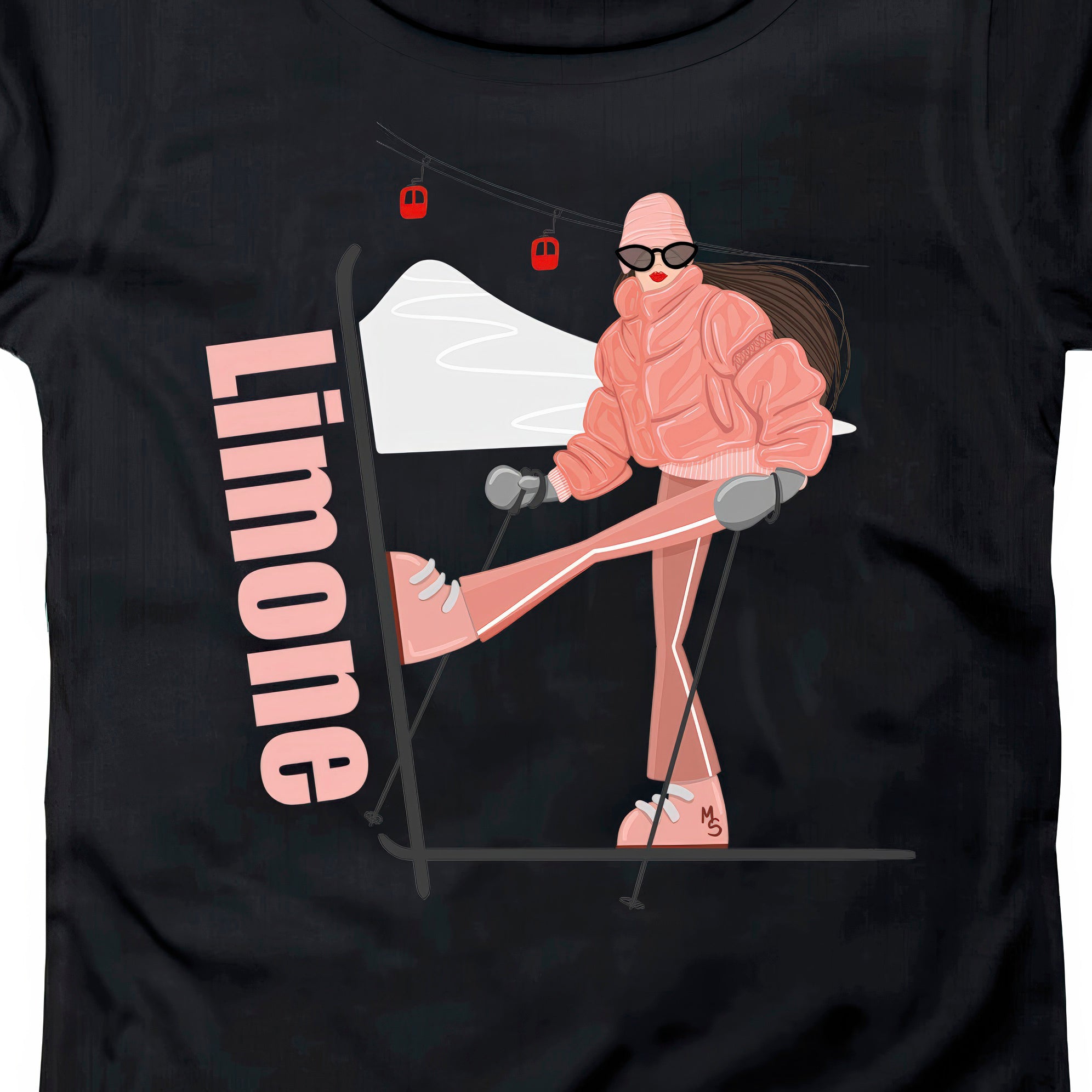 T-SHIRT DONNA GGIRL-032-W NERO