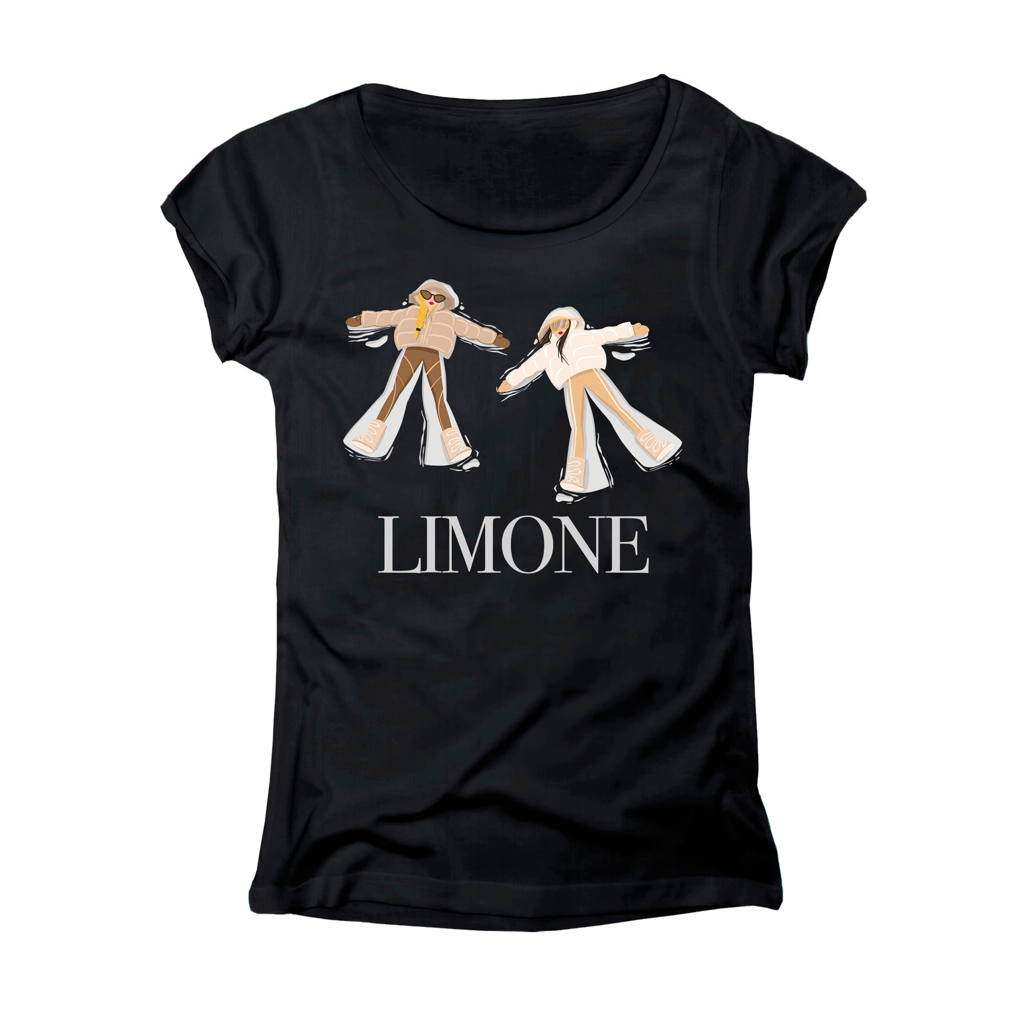 T-SHIRT DONNA GGIRL-036-W NERO