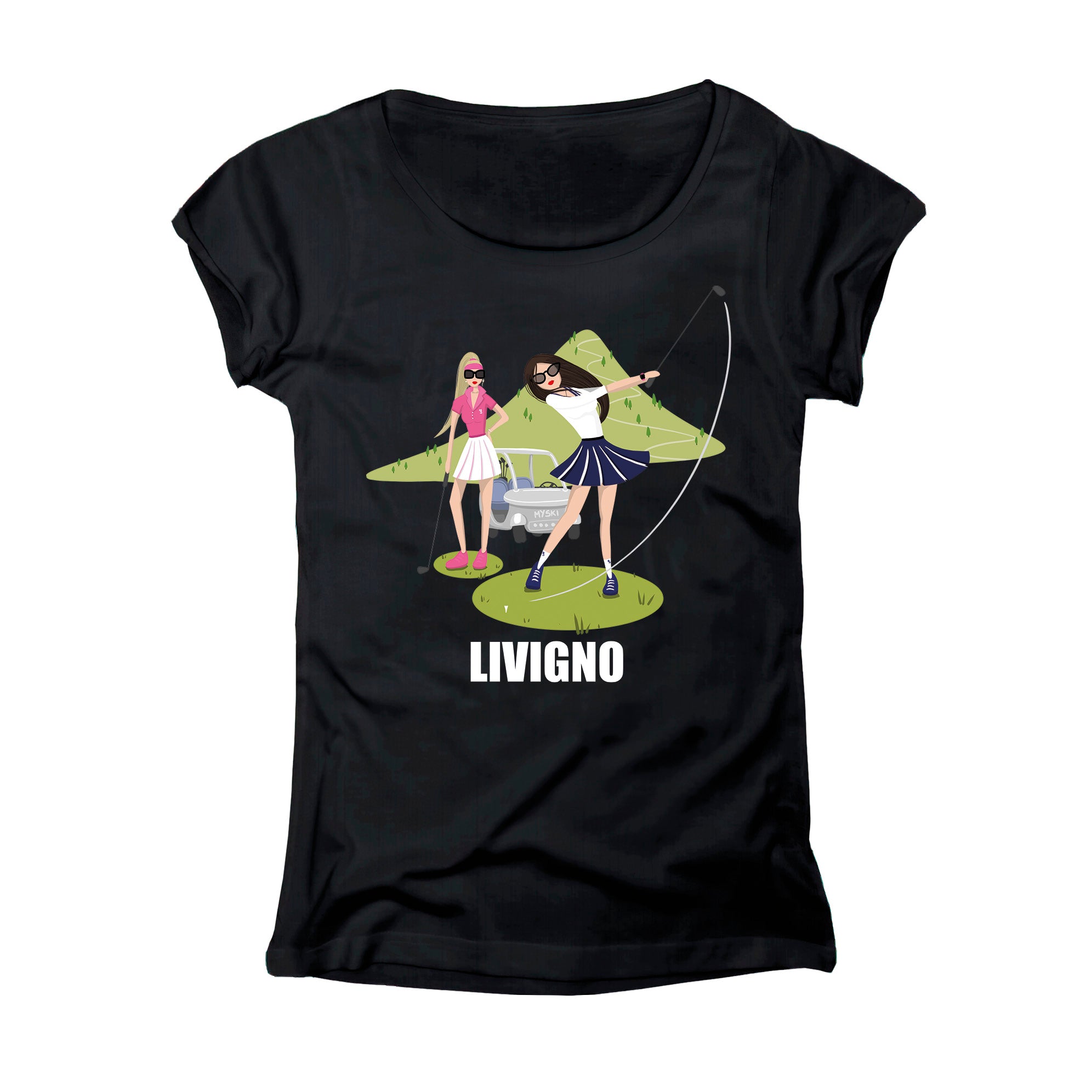 T-SHIRT DONNA GGIRL-051-W NERO