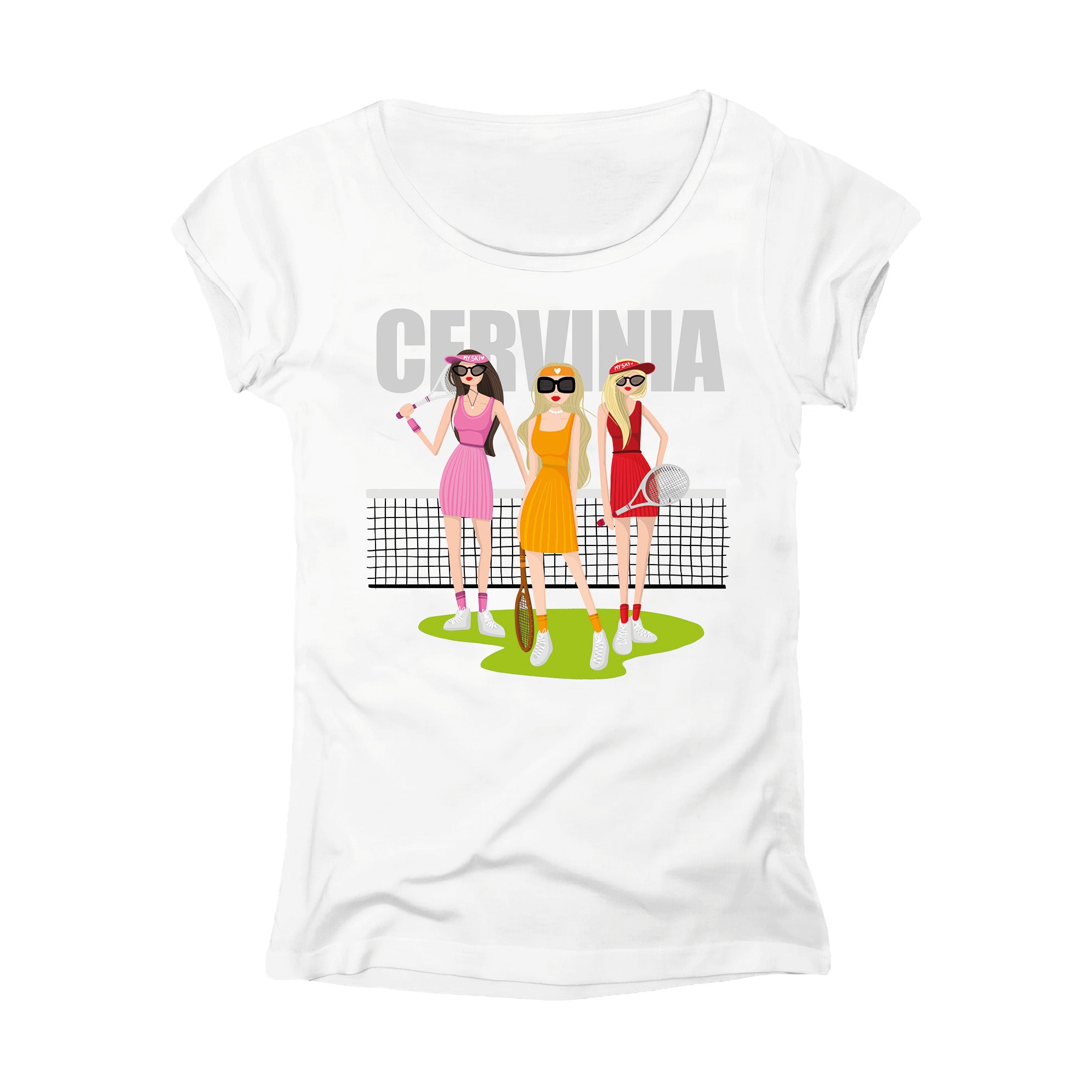 T-SHIRT DONNA GGIRL-054-W BIANCO