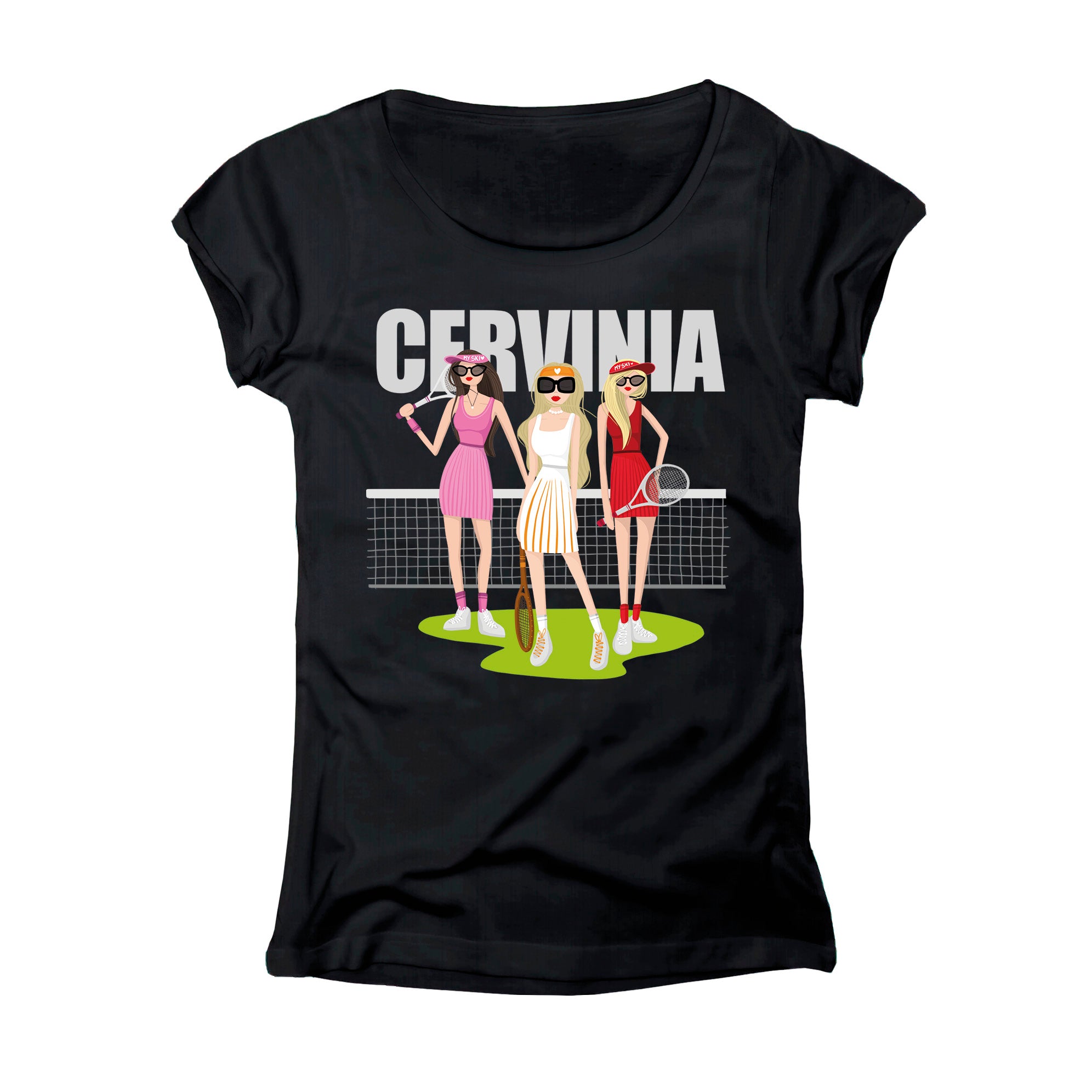 T-SHIRT DONNA GGIRL-055-W NERO