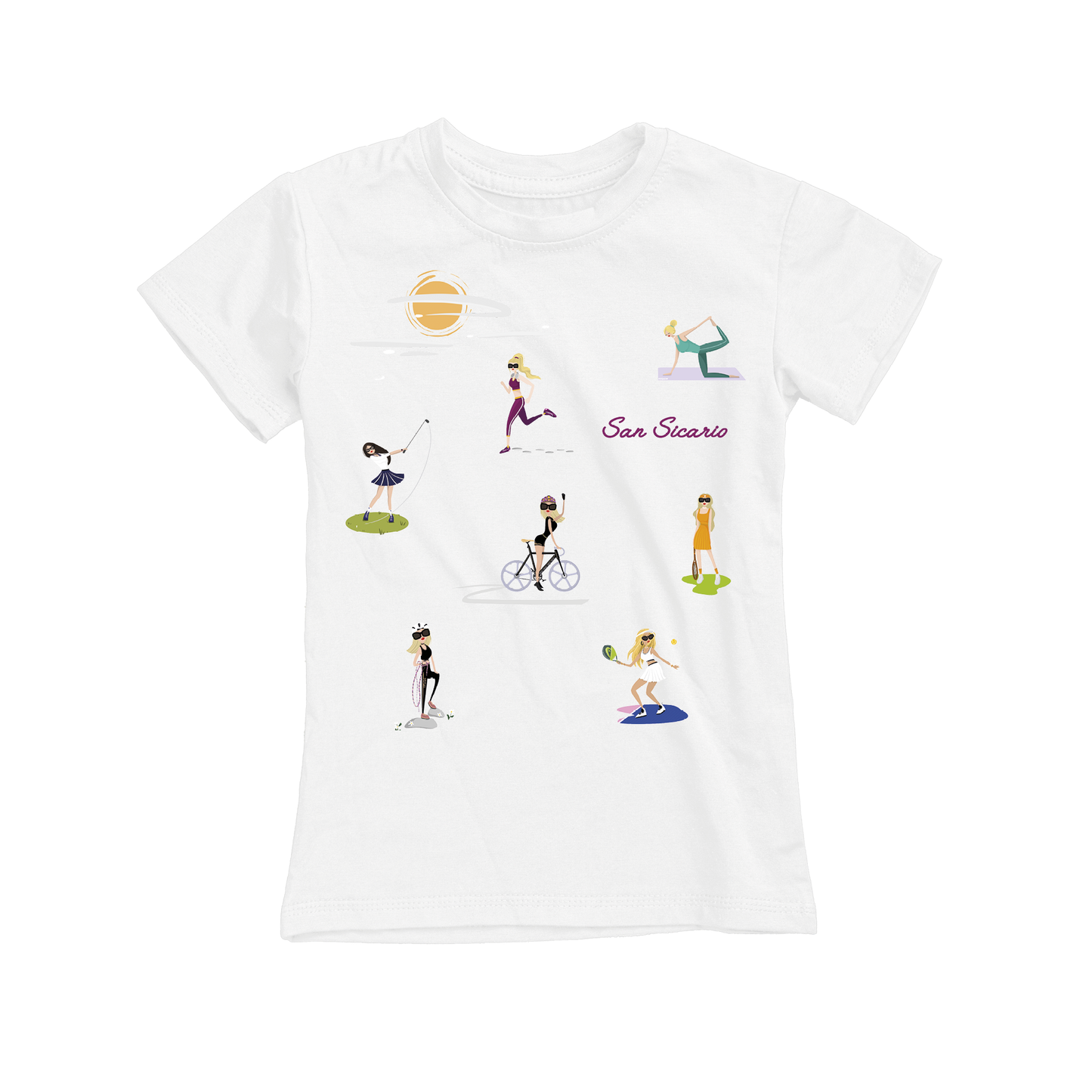 T-shirt bambina GGIRL-070-JF BIANCO