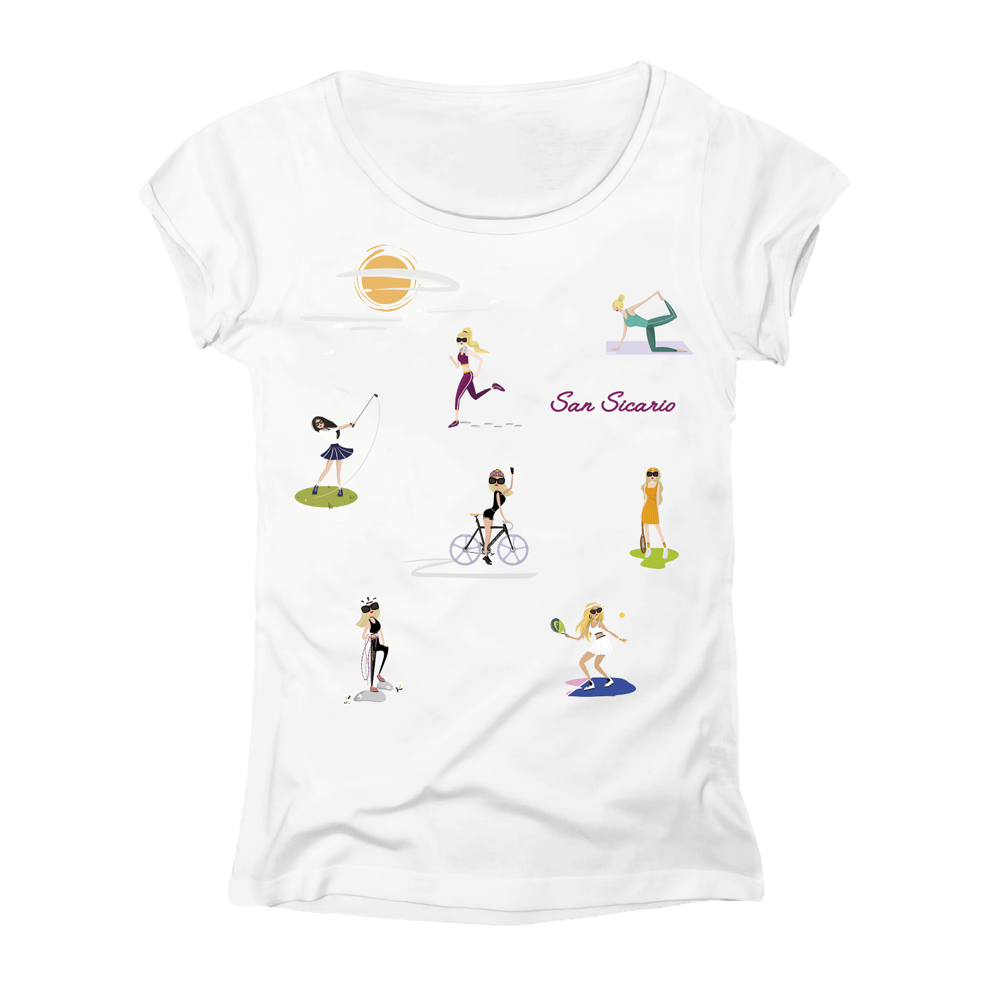 T-shirt donna GGIRL-070-W BIANCO