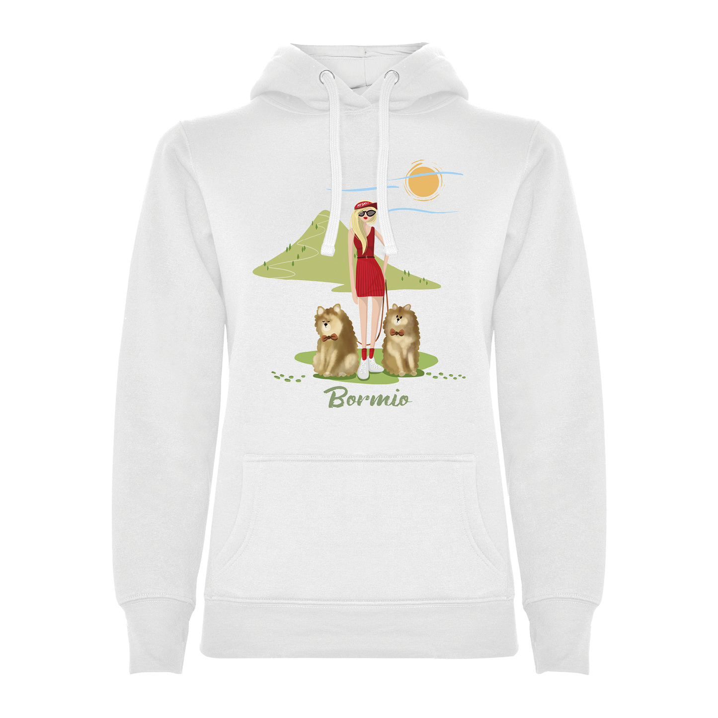 Felpa donna GGIRL-071-W-FE BIANCO