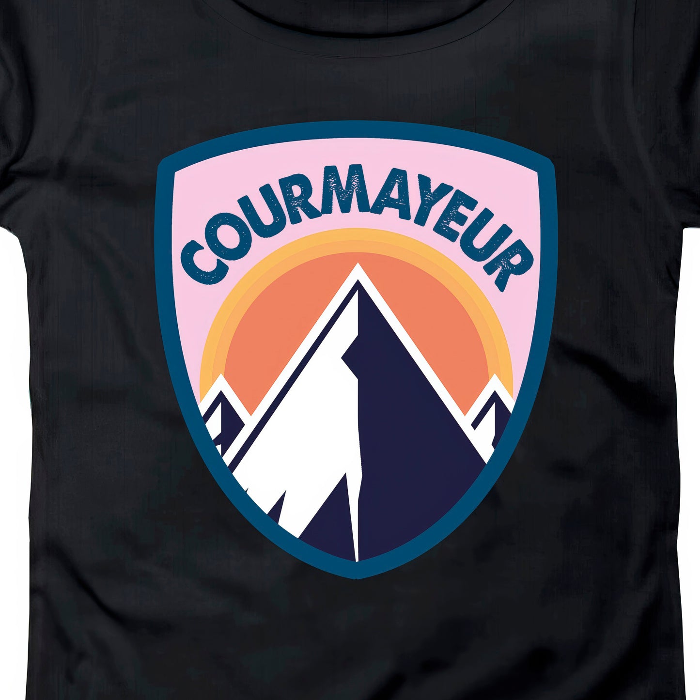 T-SHIRT DONNA LOGO-001-W NERO