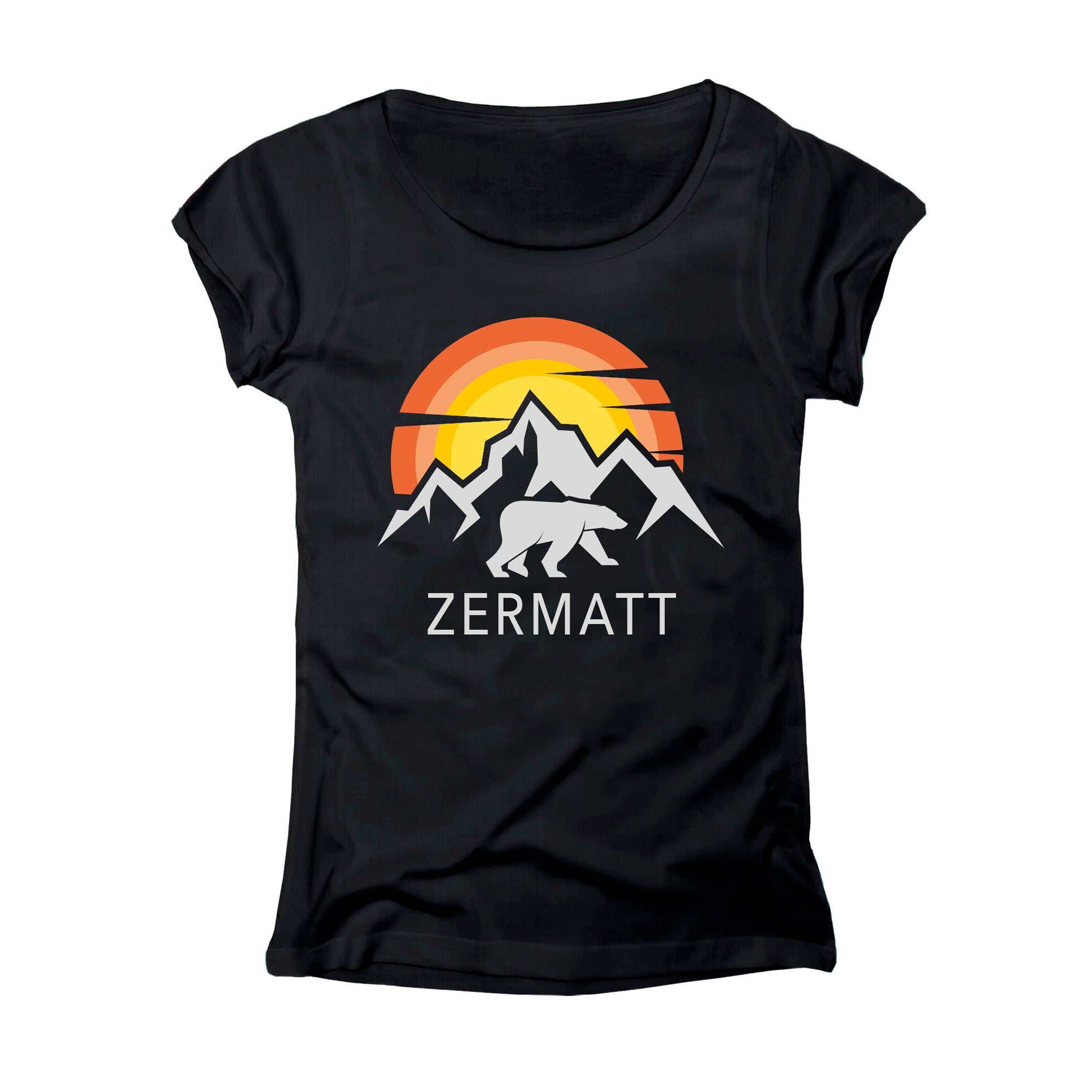 T-SHIRT DONNA LOGO-003-W NERO