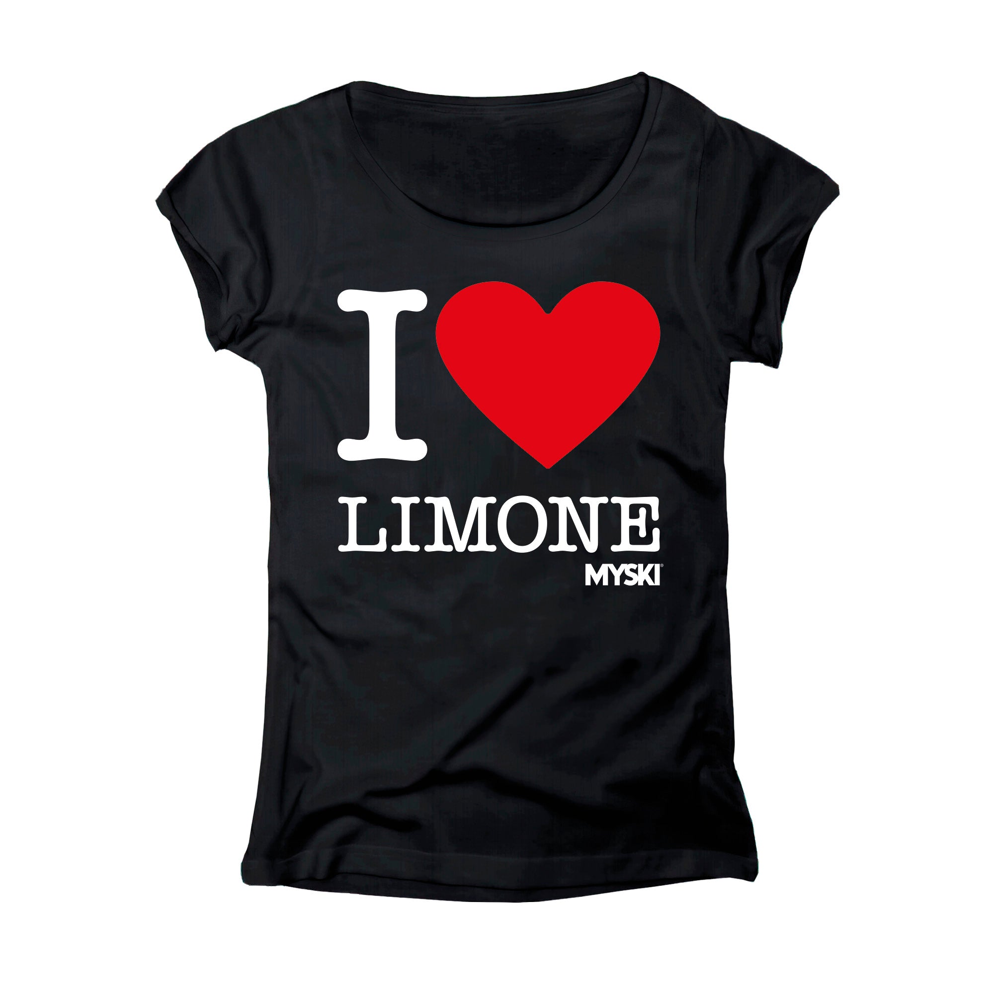 T-SHIRT DONNA LOGO-011-W NERO