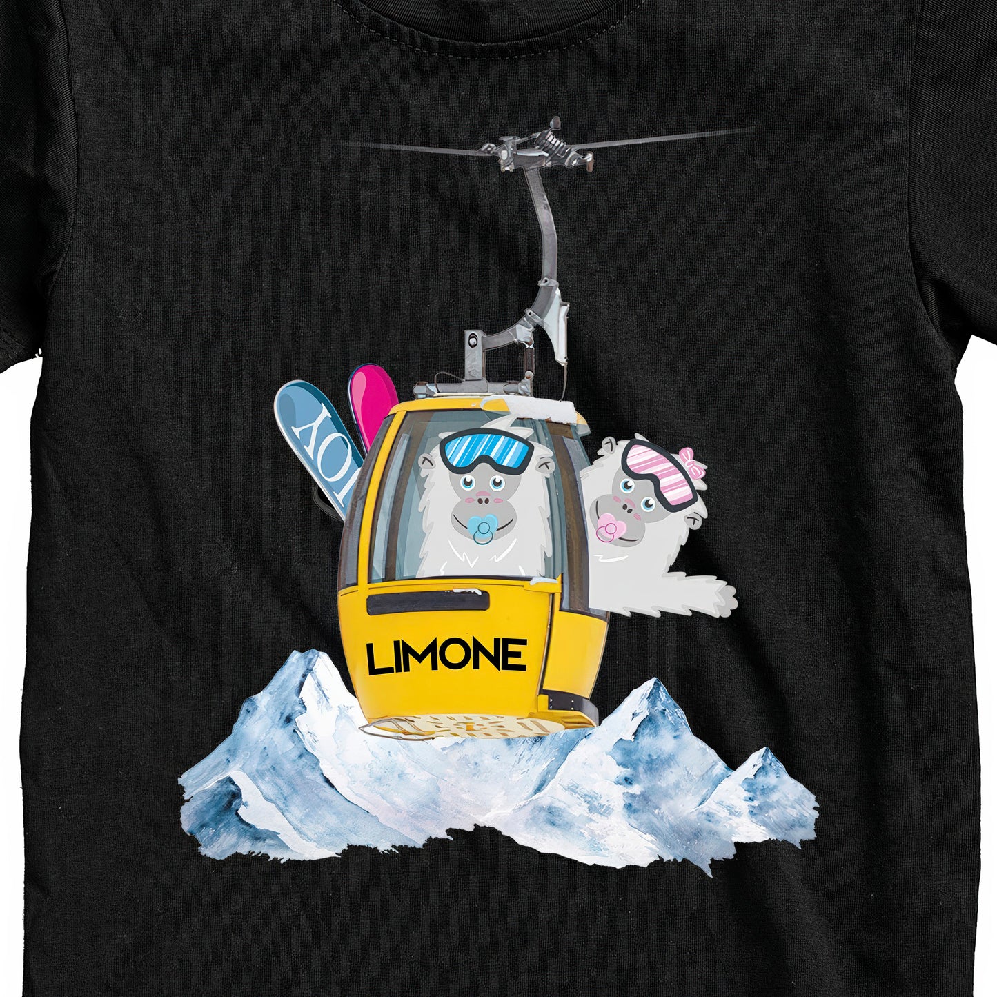 T-SHIRT JUNIOR LYET-CAB-002-JM NERO