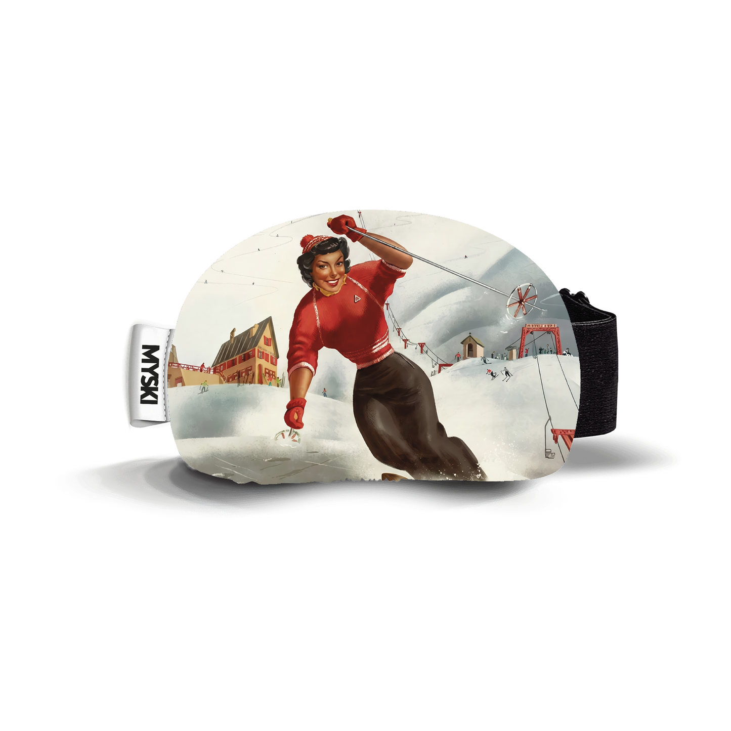 Copri Maschera Sci Sciatrice Bianco
