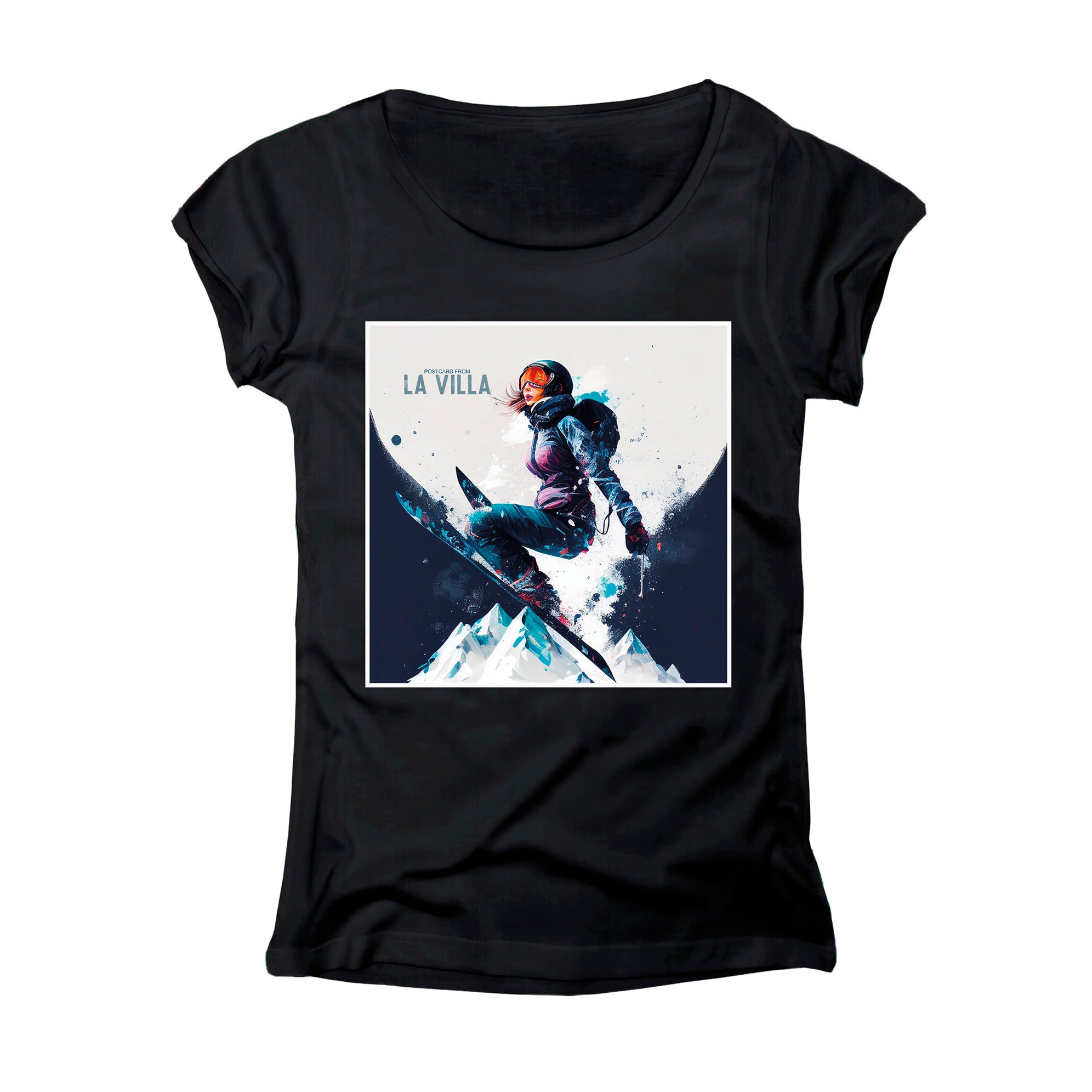 T-SHIRT DONNA POST-002-W NERO