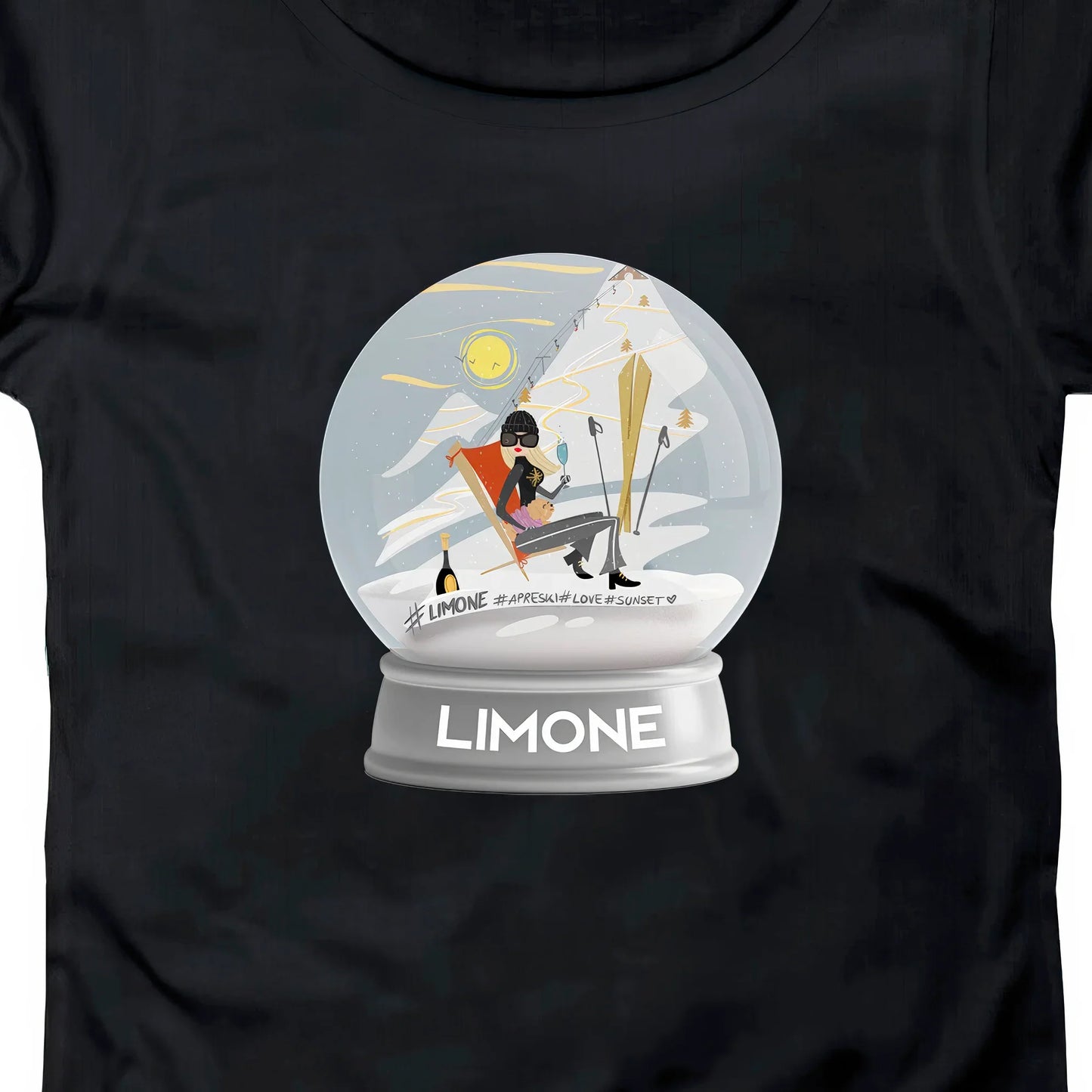 T-SHIRT DONNA BALL-001-W NERO