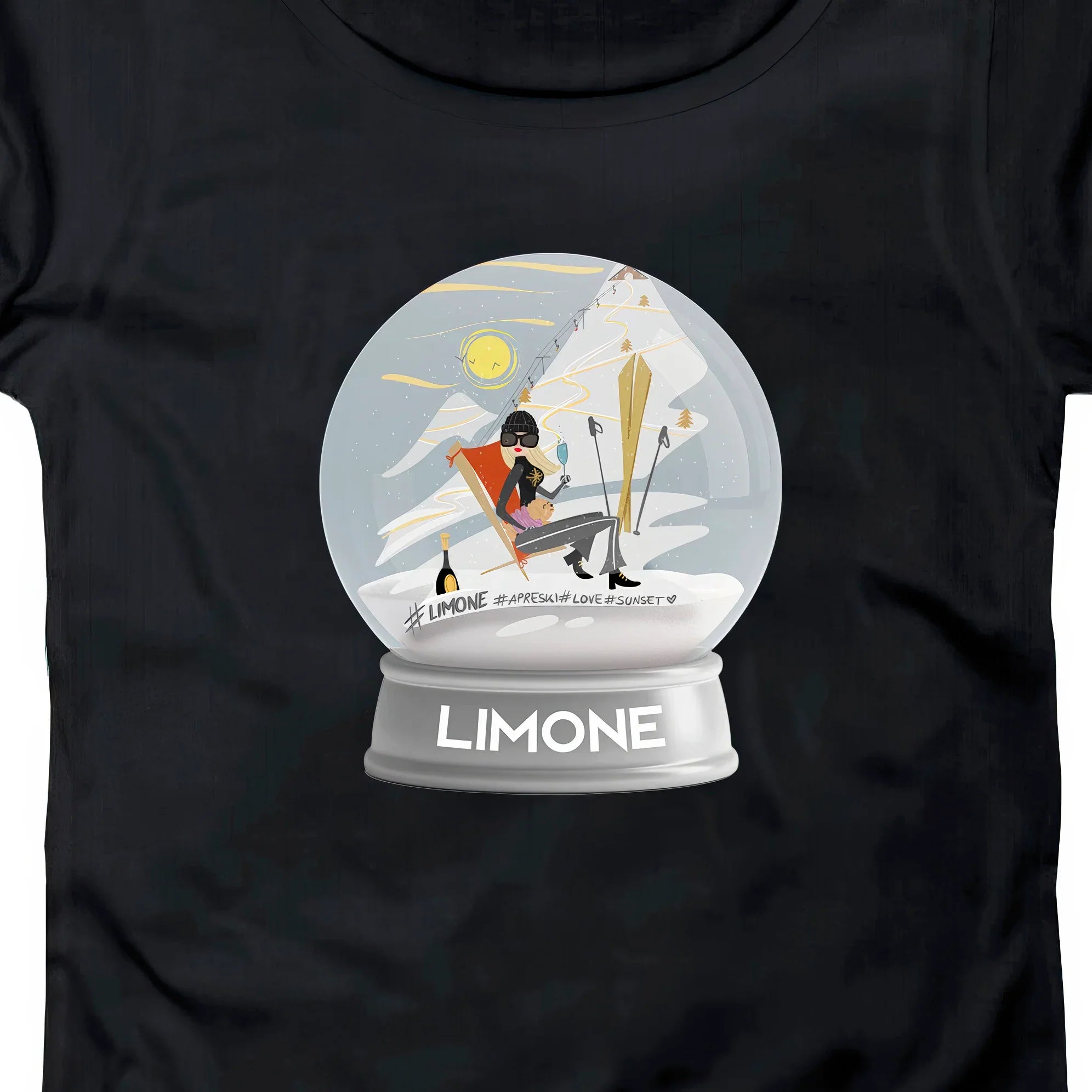 T-SHIRT DONNA BALL-001-W NERO