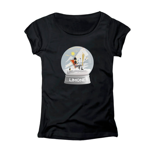 T-SHIRT DONNA BALL-001-W NERO