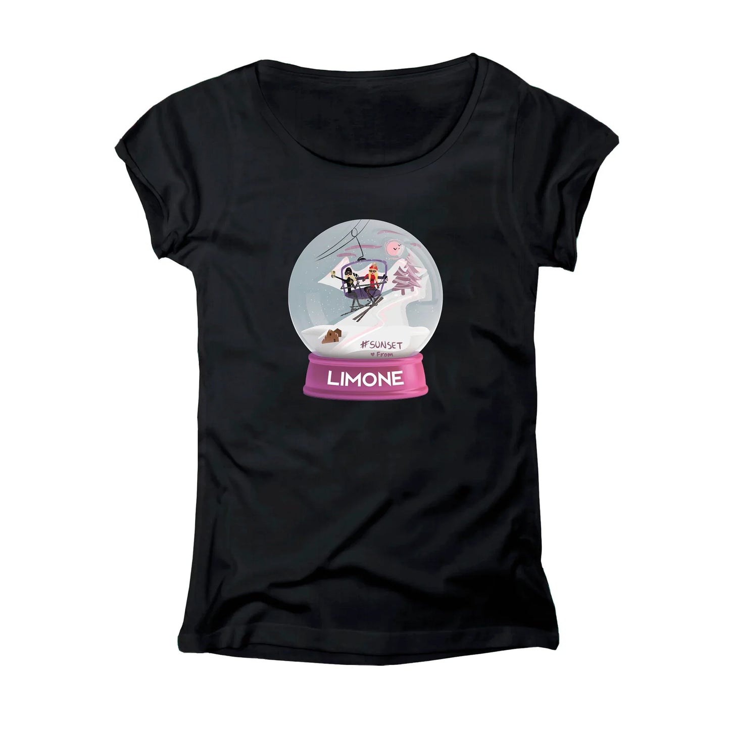 T-SHIRT DONNA BALL-003-W NERO