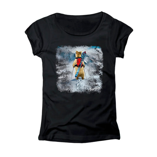 T-SHIRT DONNA BEAR-002-W NERO