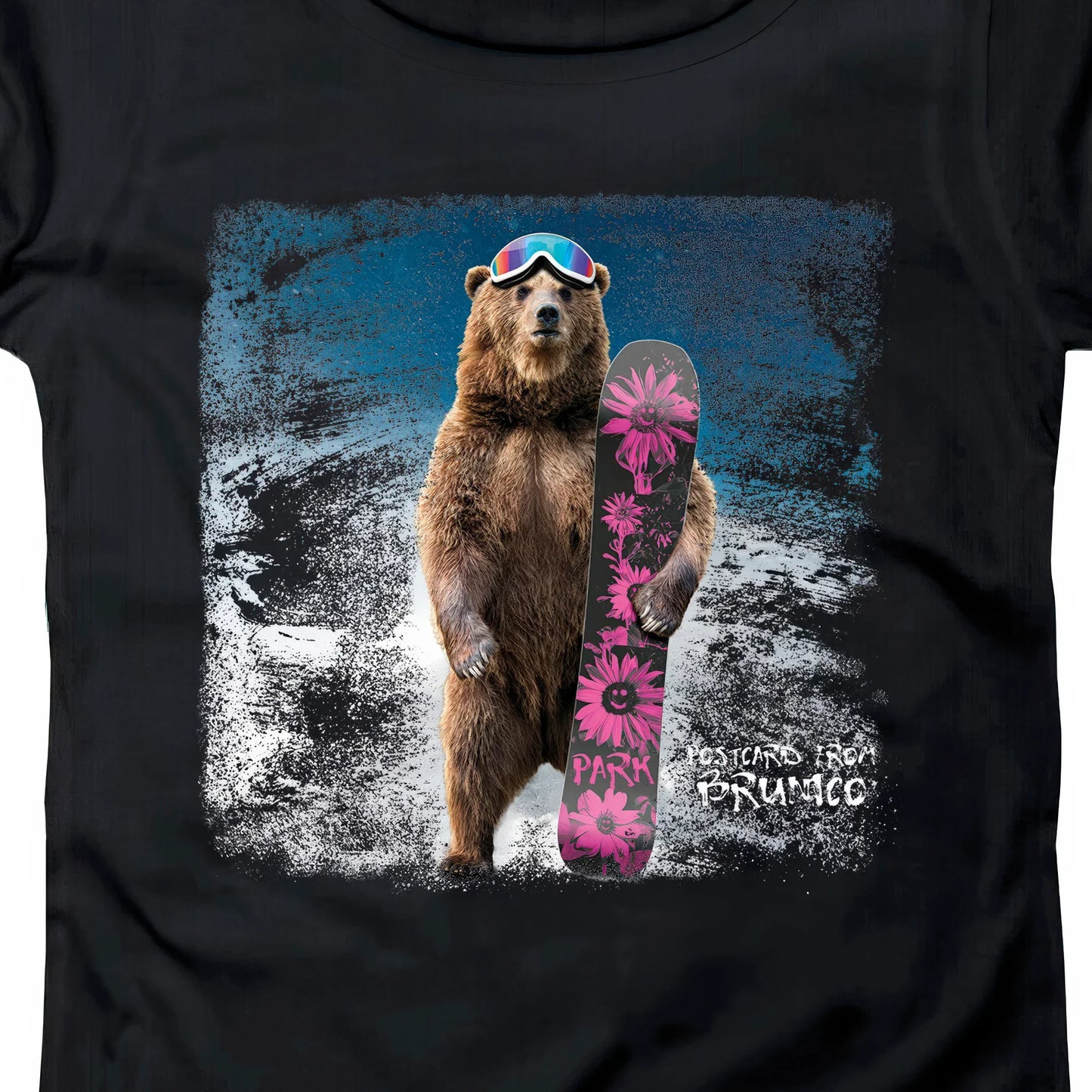T-SHIRT DONNA BEAR-008-W NERO