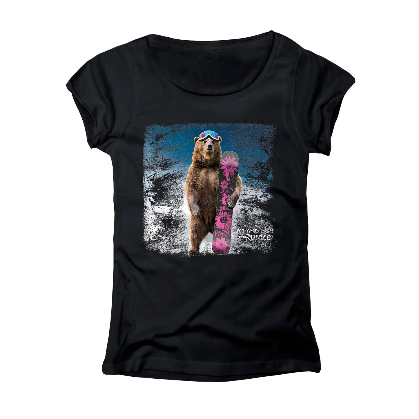 T-SHIRT DONNA BEAR-008-W NERO