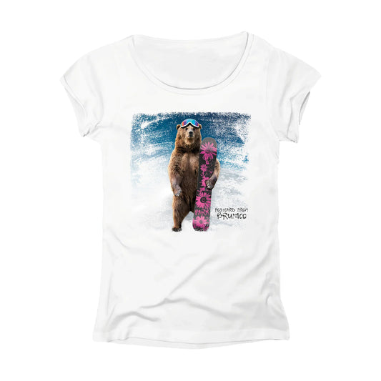 T-SHIRT DONNA BEAR-009-W BIANCO