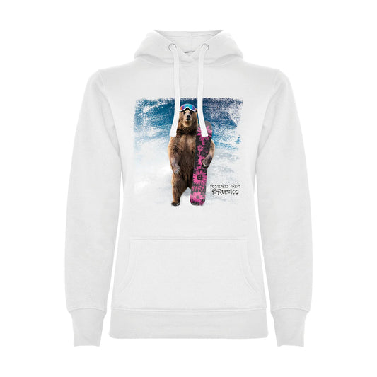 FELPA DONNA BEAR-009-W-FE BIANCO