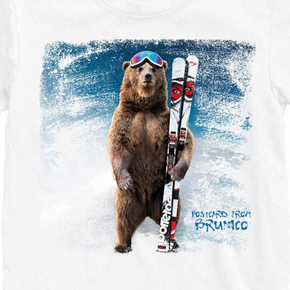 T-SHIRT UOMO BEAR-055-M BIANCO