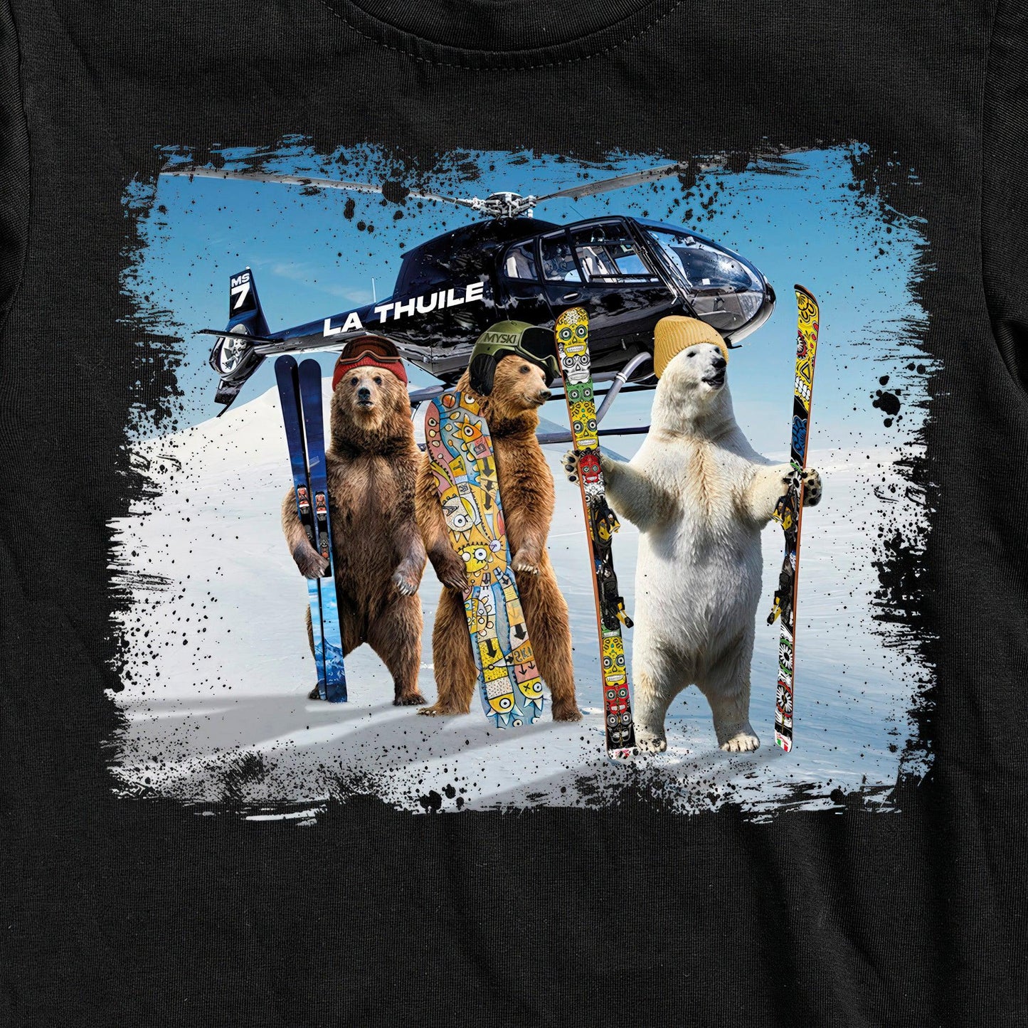 T-SHIRT UOMO BEAR-057-M NERO