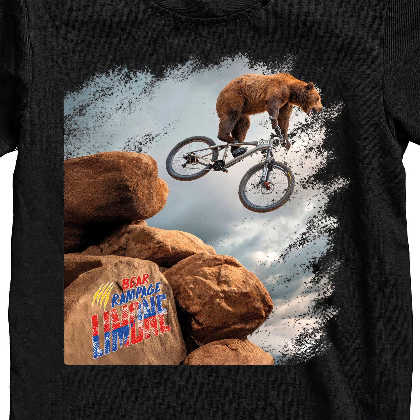 T-SHIRT JUNIOR BEAR-070-JM NERO