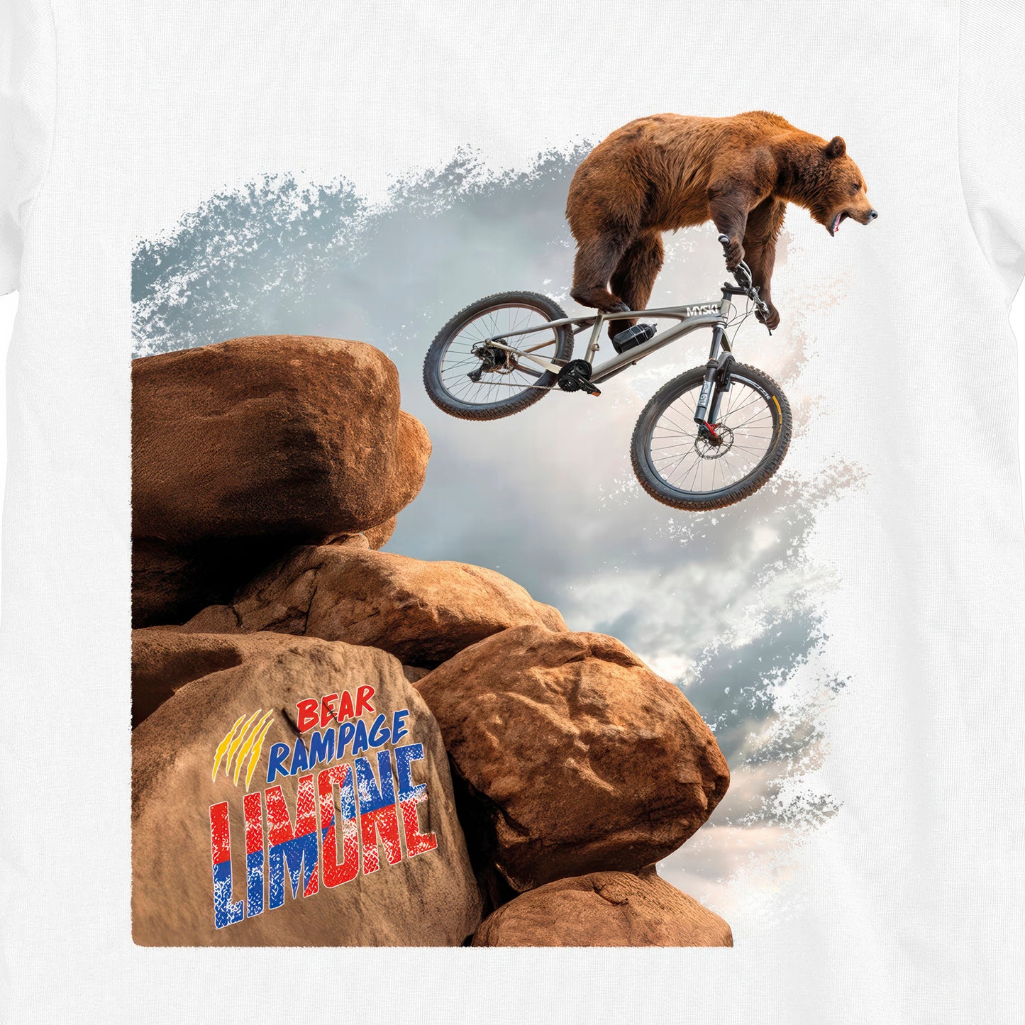 T-SHIRT UOMO BEAR-070-M BIANCO